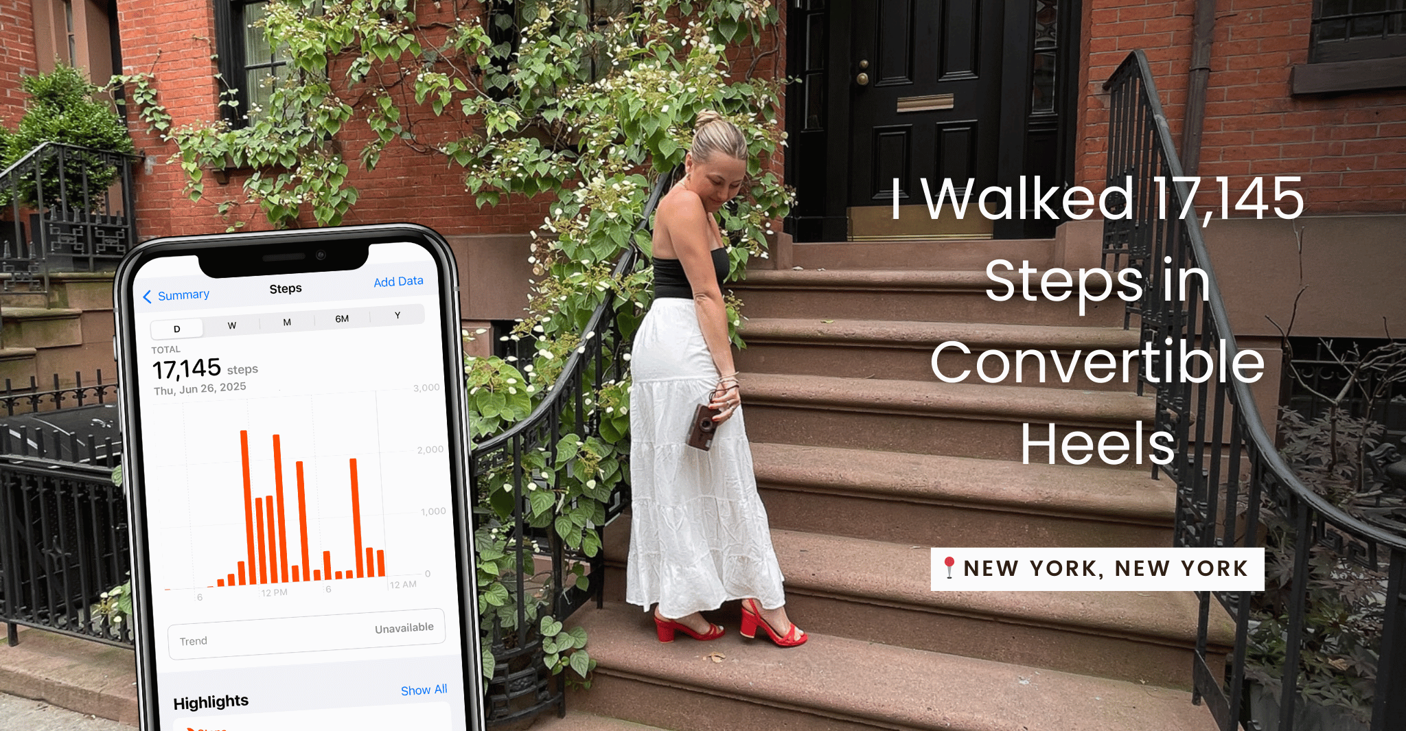 I WALKED 17,145 STEPS IN MY CONVERTIBLE HEELS