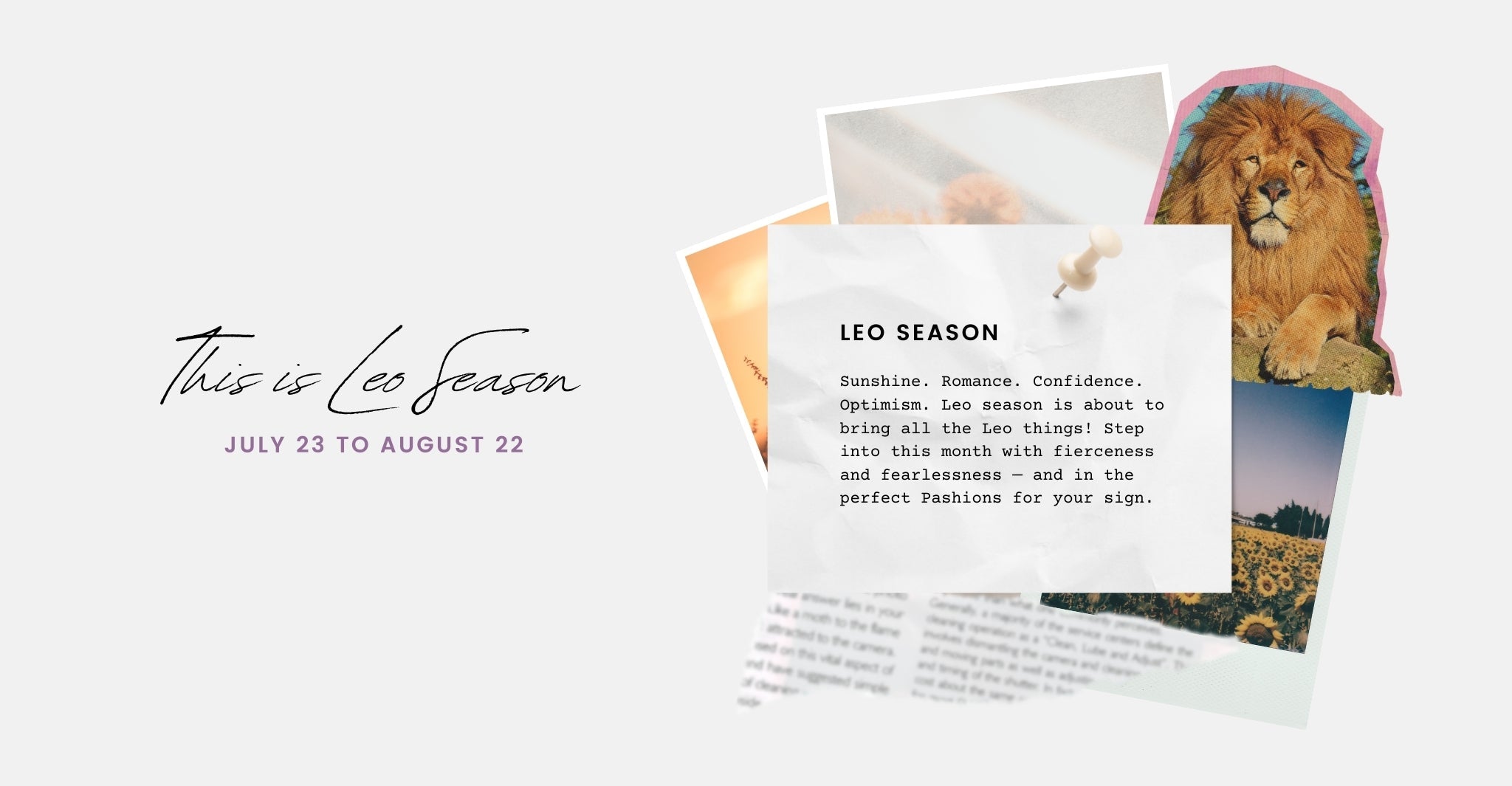 HOROSCOPES: Leo Season