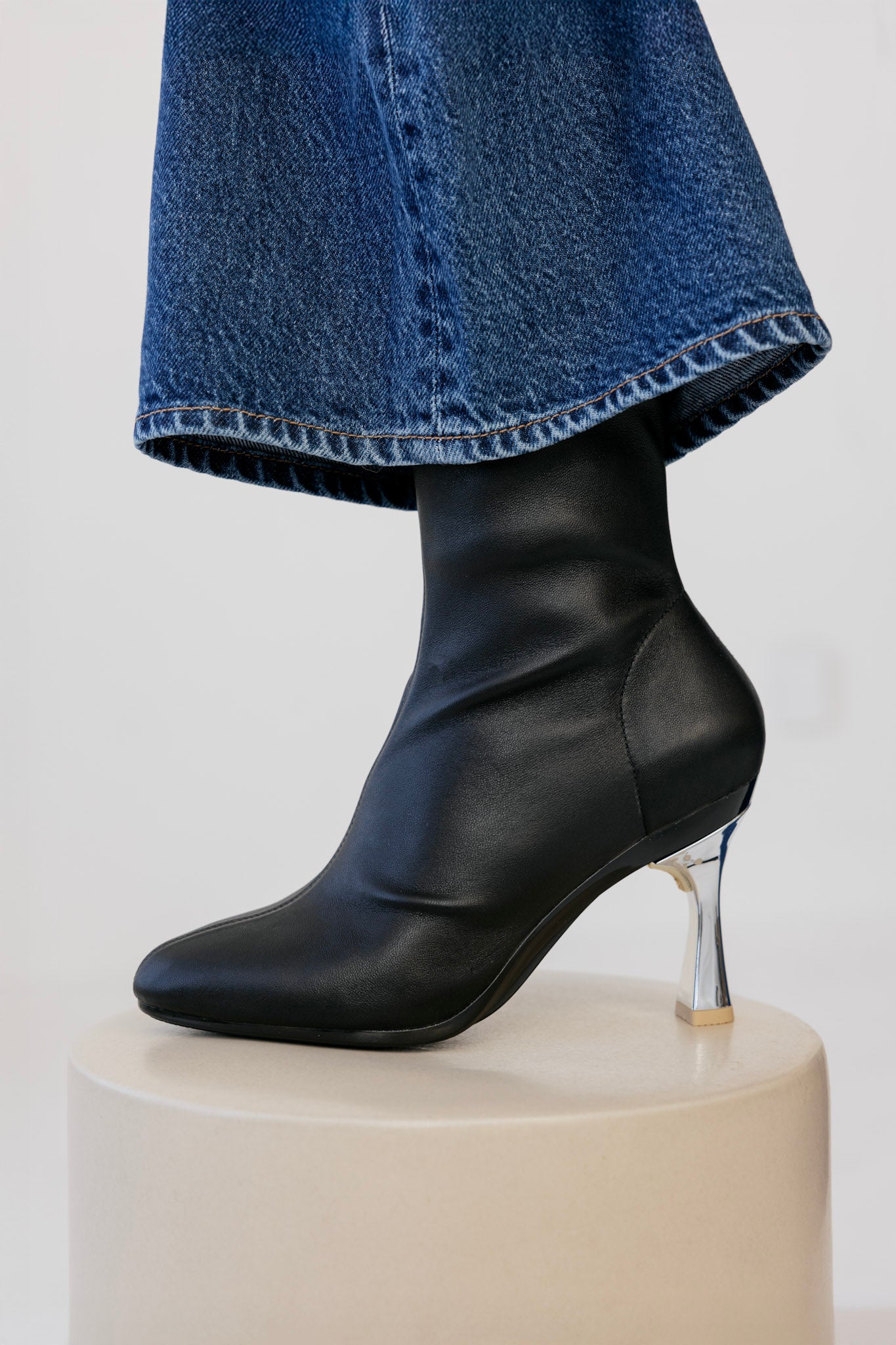 Flare Stiletto Heel Kit 3 Silver Metallic