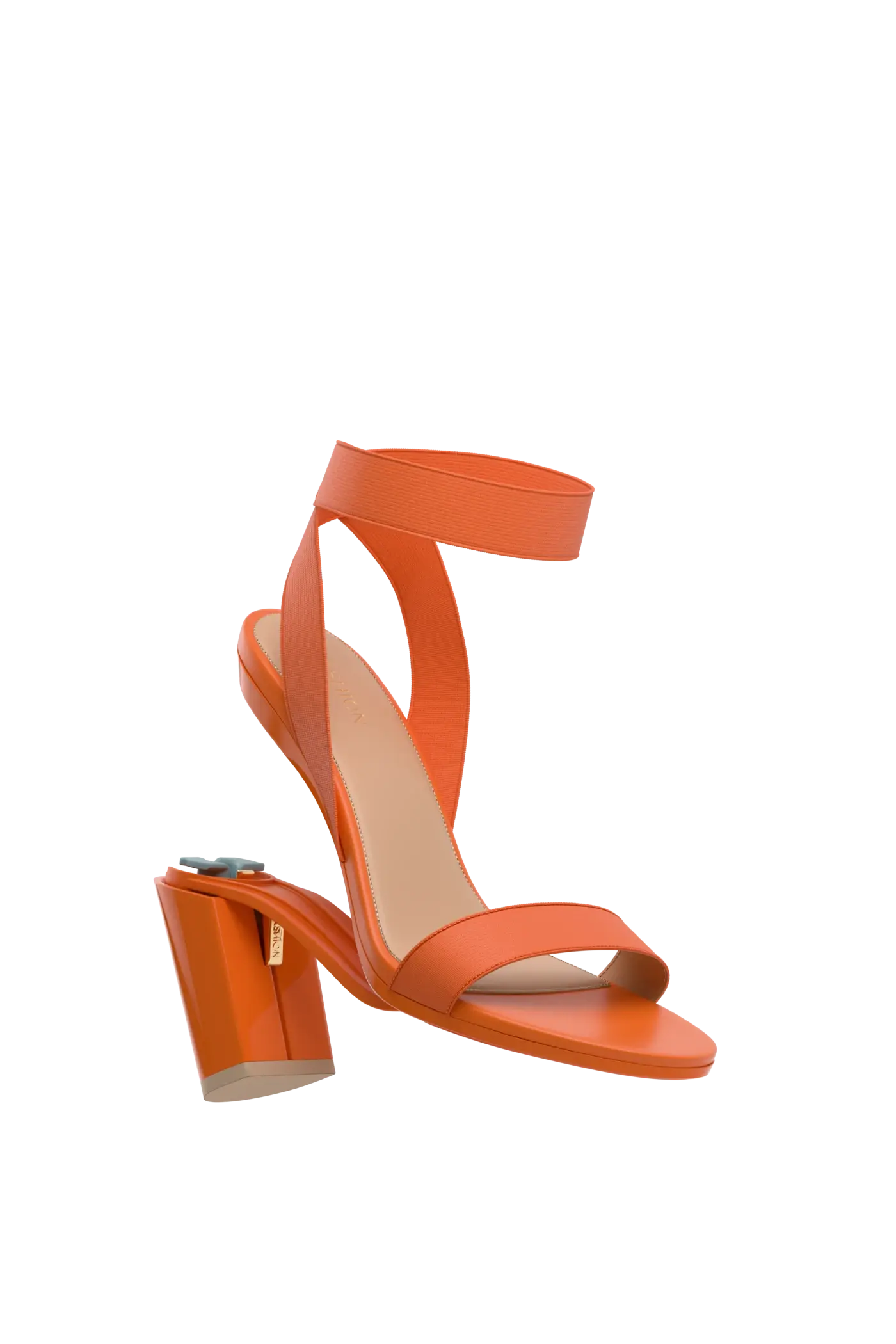 The Abby - Tangerine Elastic 4 Block