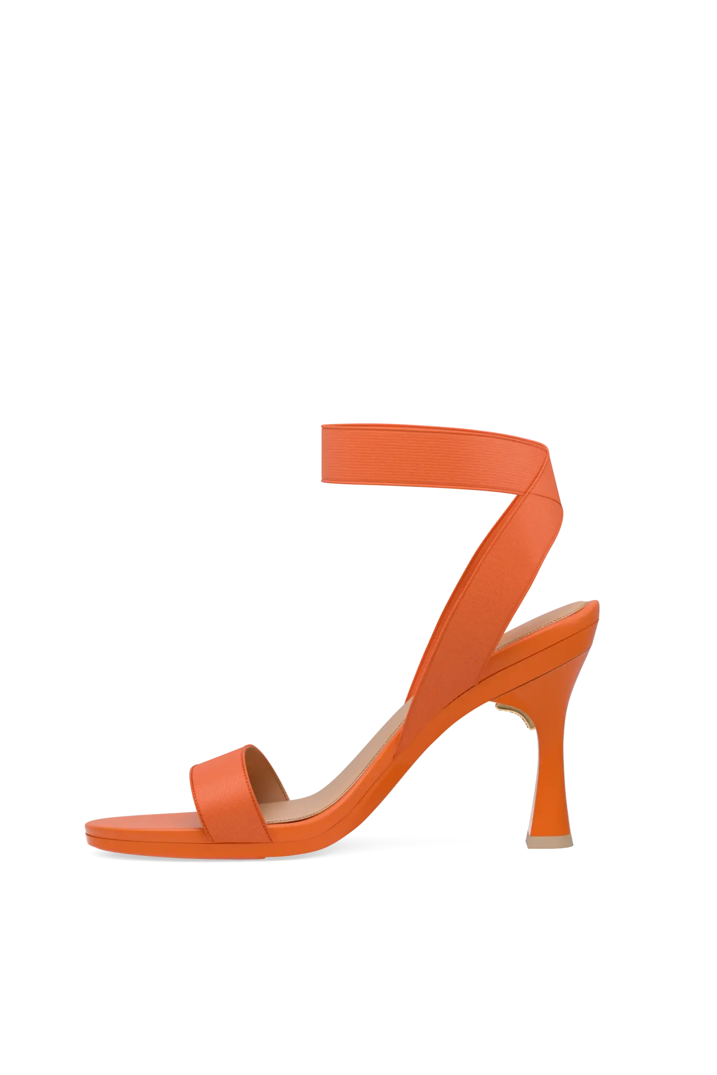 The Abby - Tangerine Elastic 4 Flare Stiletto
