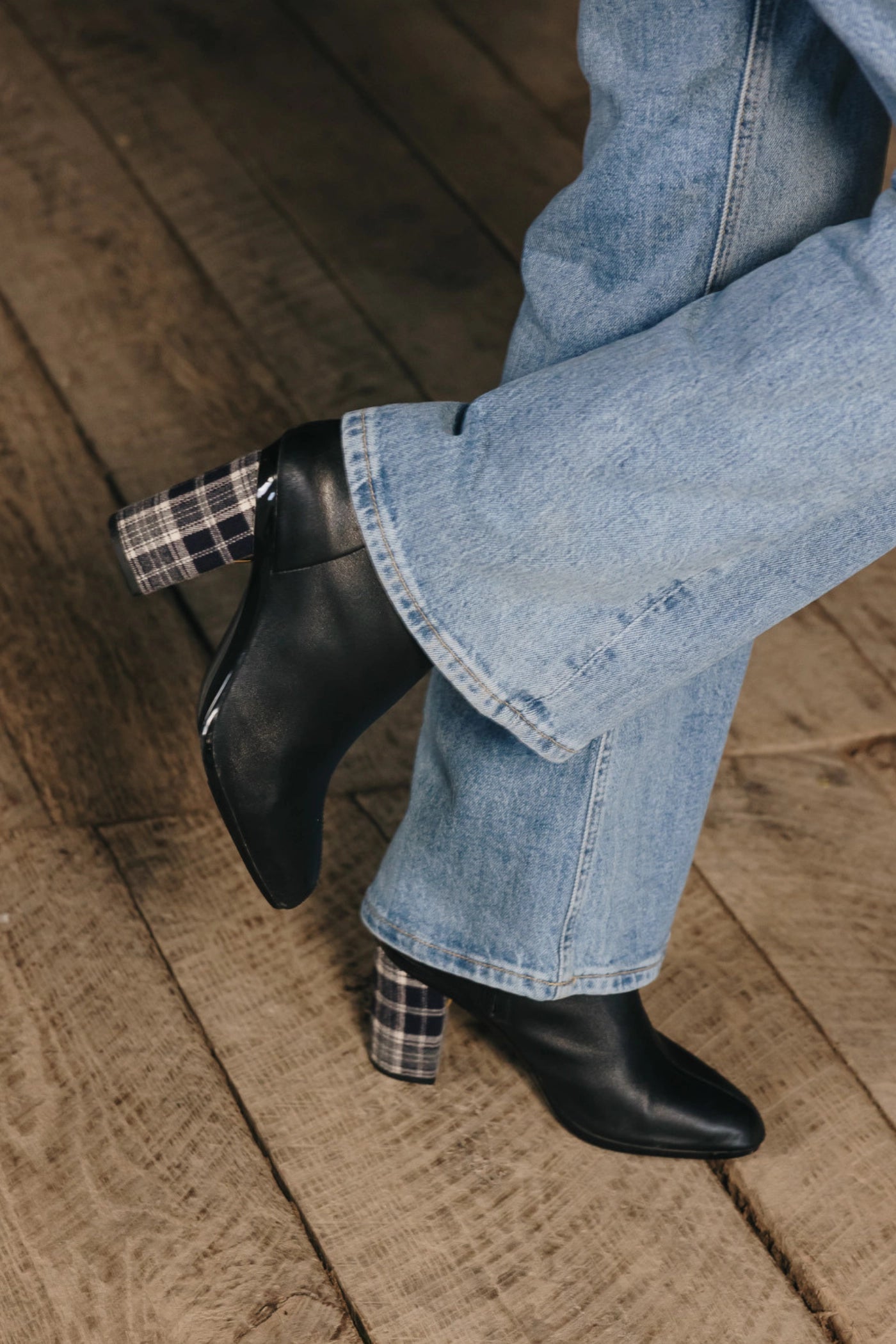 Block Heel Kit 3 Midnight Tartan