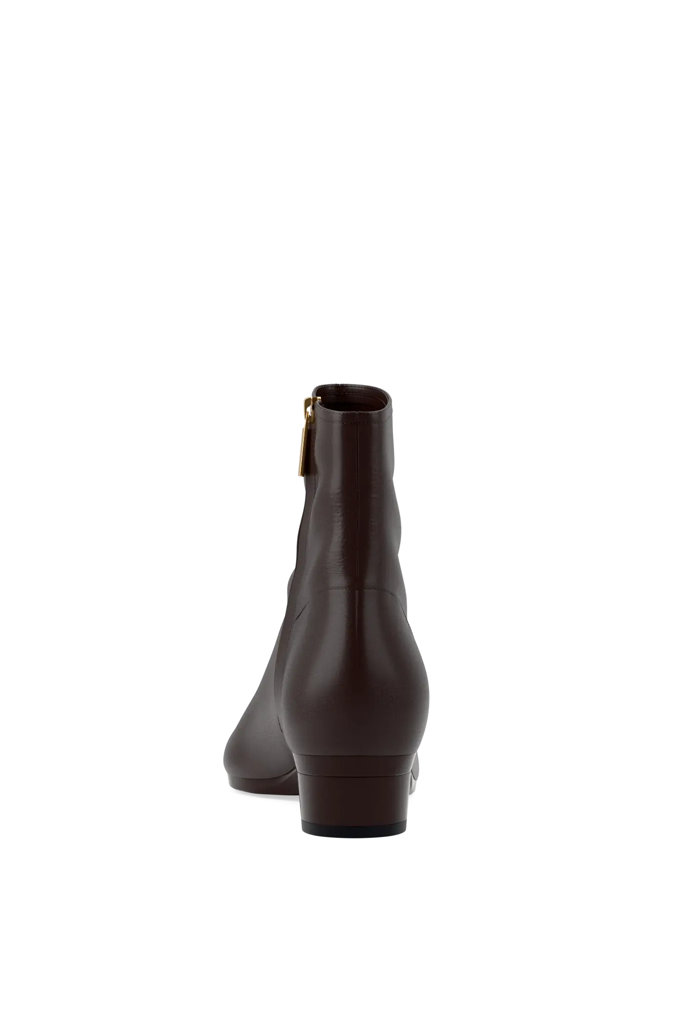The Amy Bootie - Chocolate Leather Flat