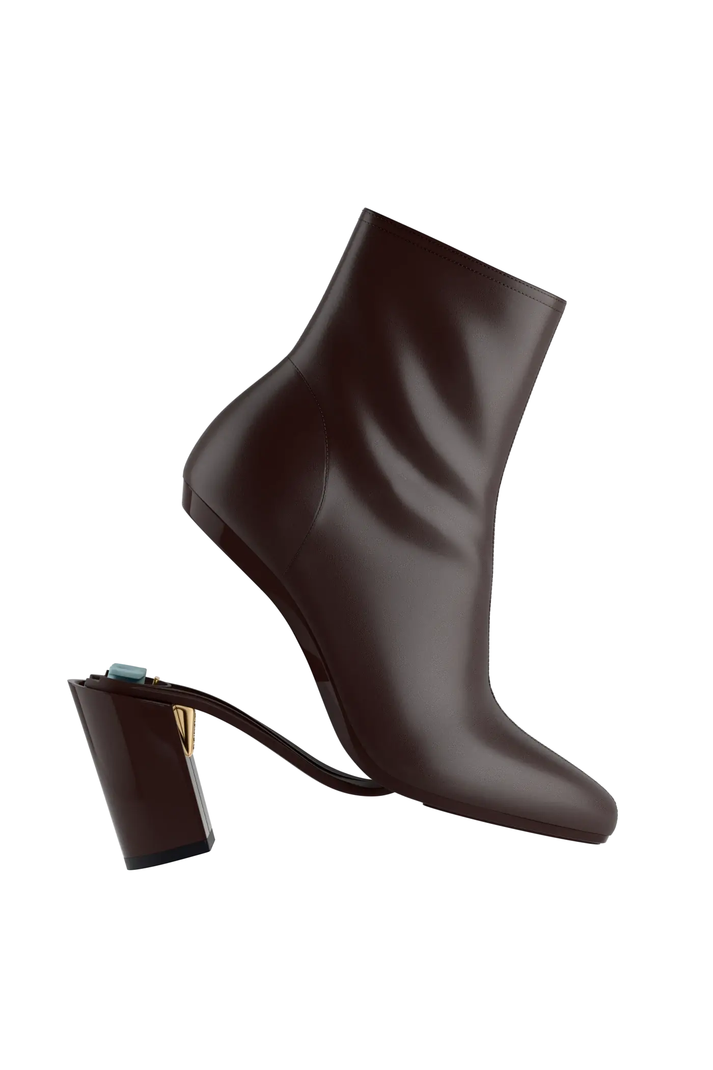The Amy Bootie - Chocolate Leather Flat