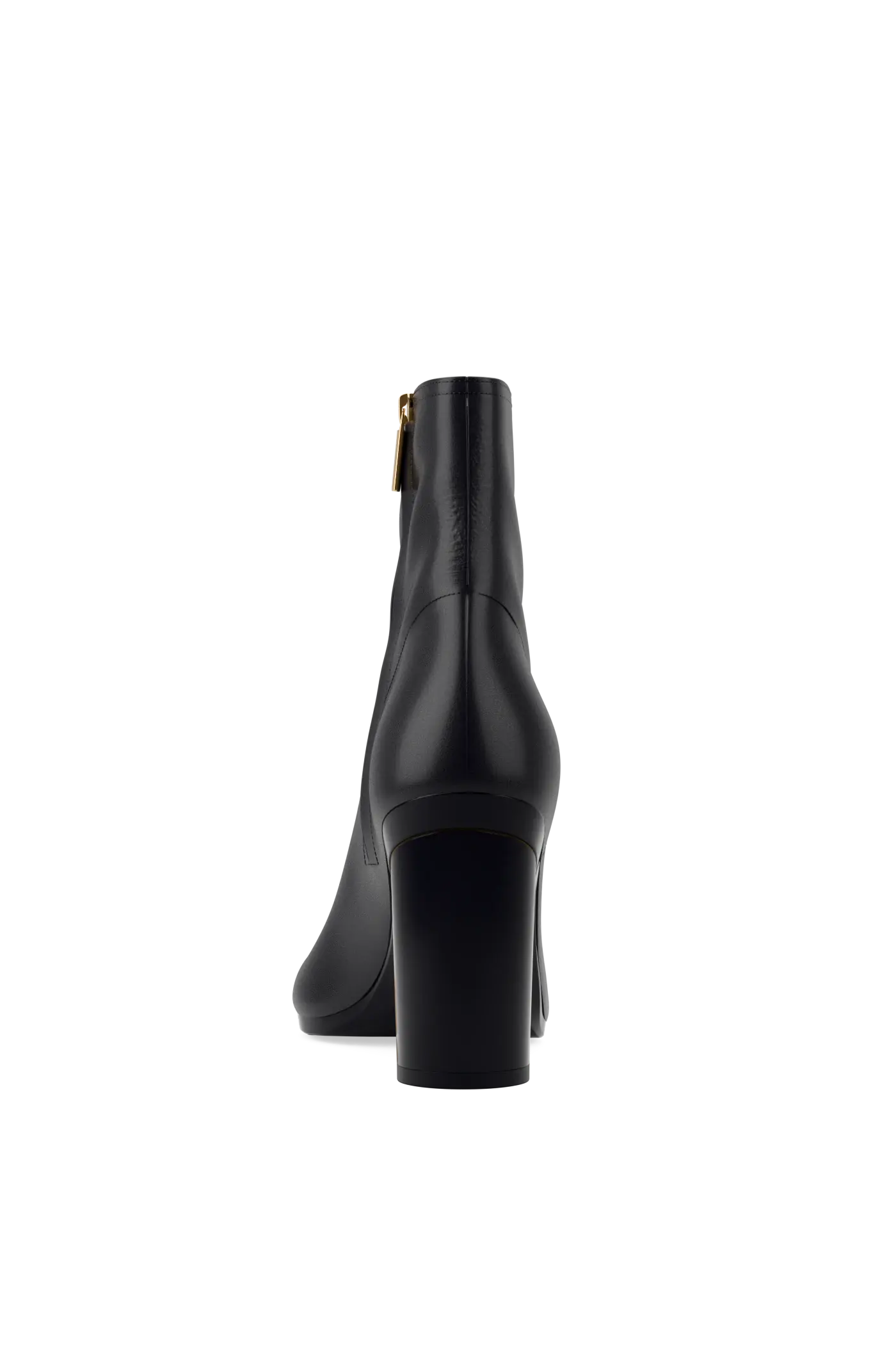 The Amy Bootie - Coal Leather 4 Block