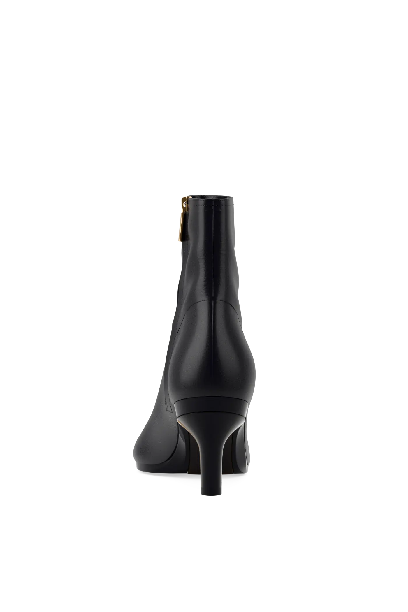 The Amy Bootie - Coal Leather 3 Stiletto