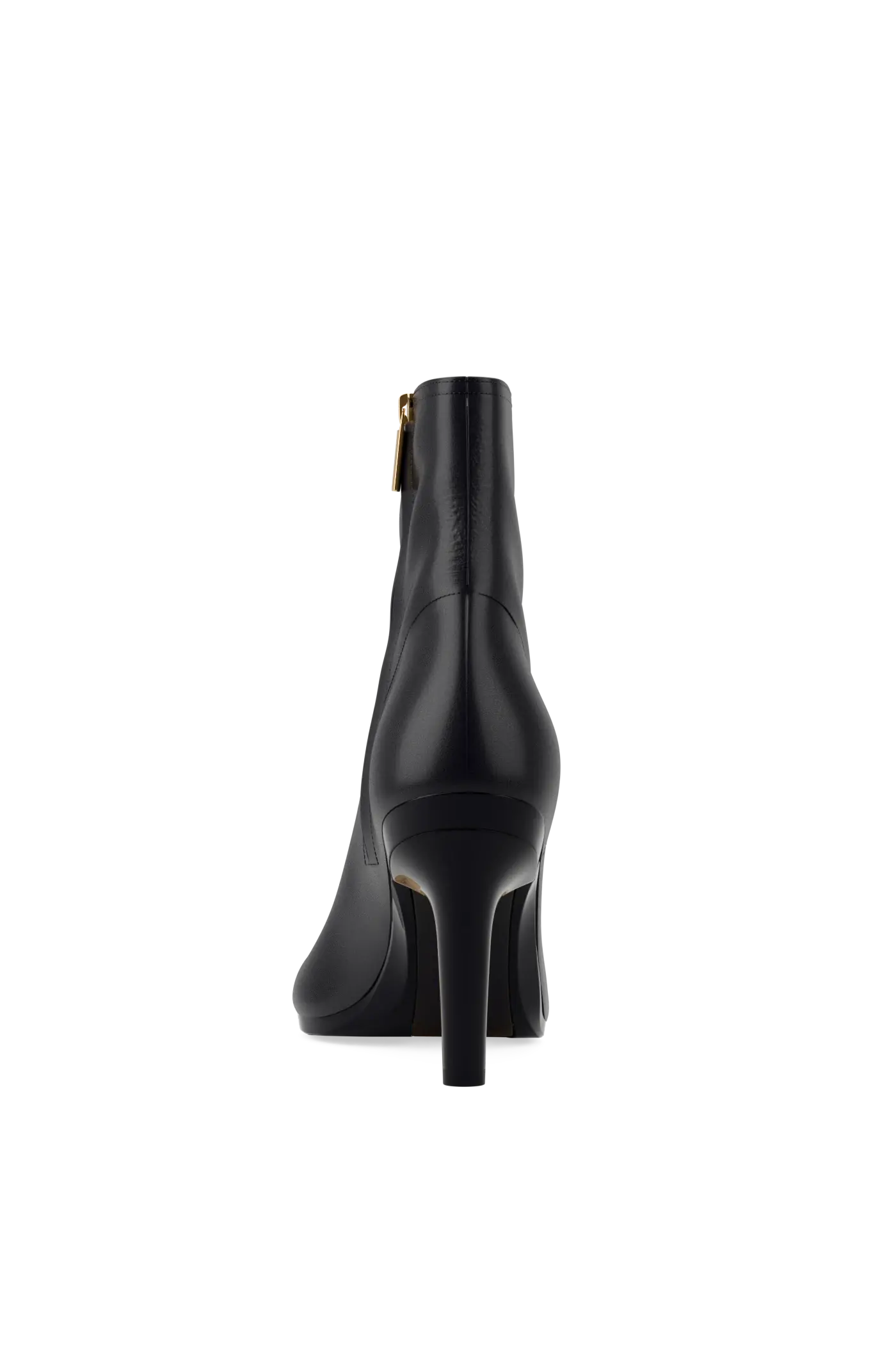 The Amy Bootie - Coal Leather 4 Stiletto