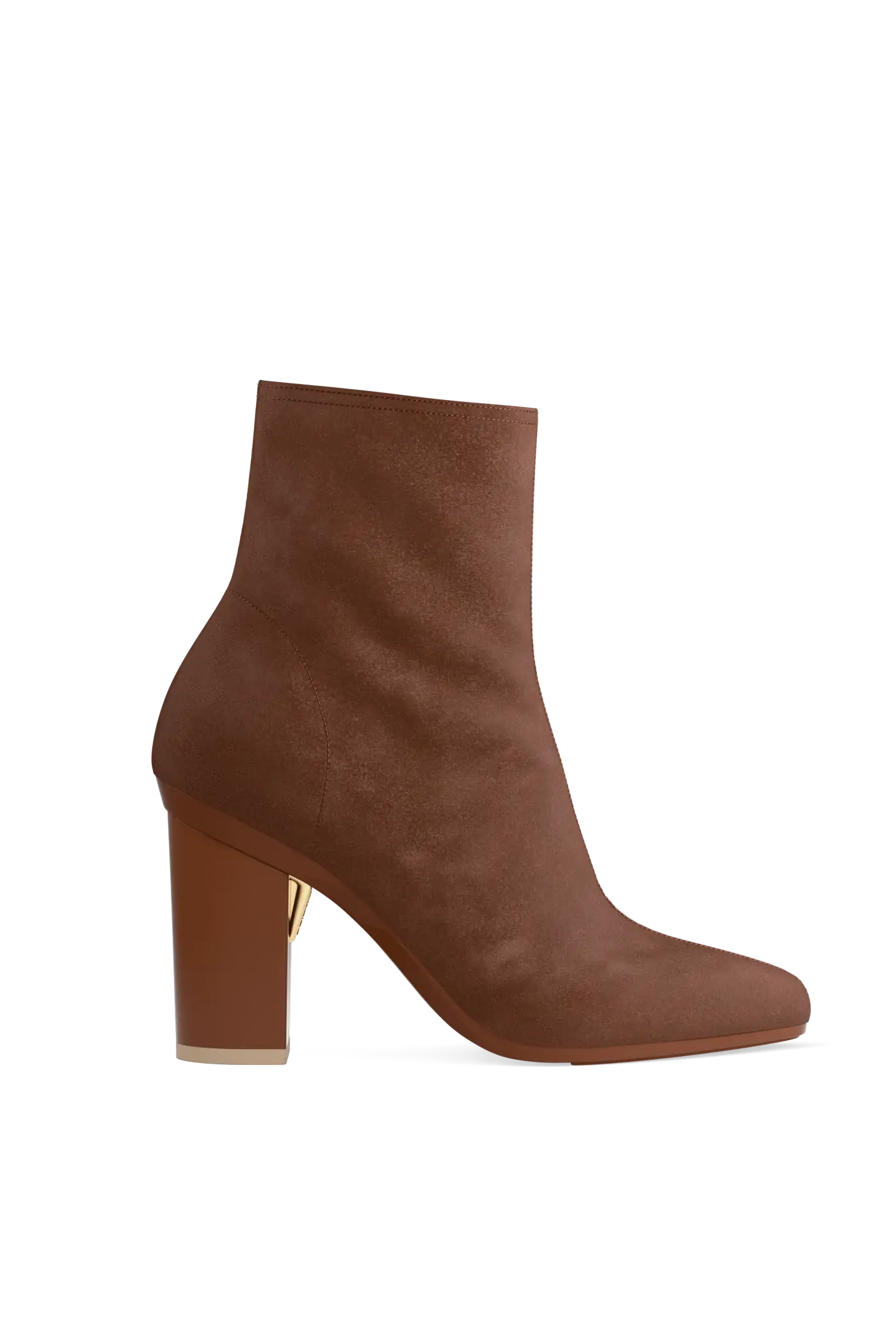 The Amy Bootie - Walnut Suede 4 Block