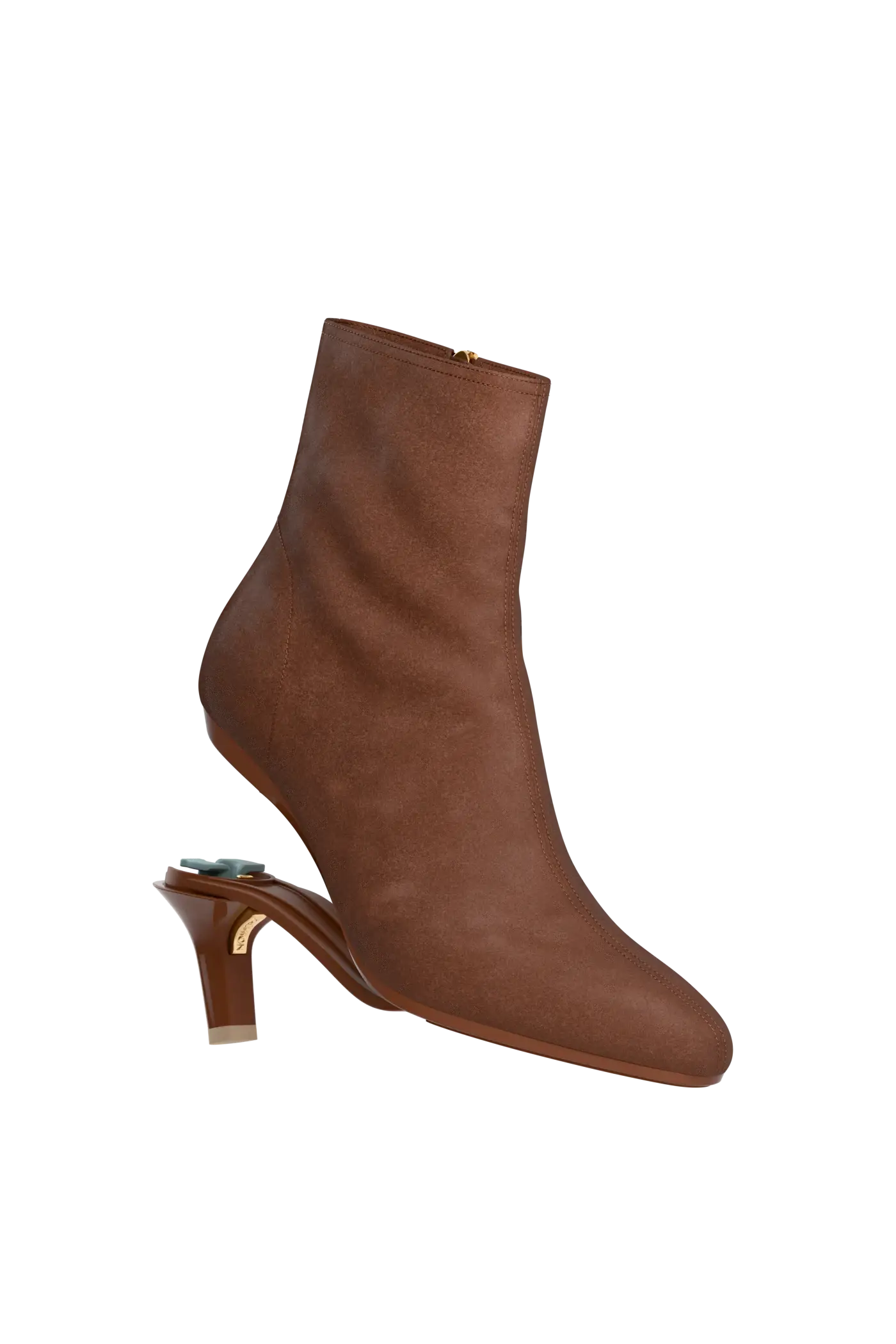 The Amy Bootie - Walnut Suede 3 Stiletto