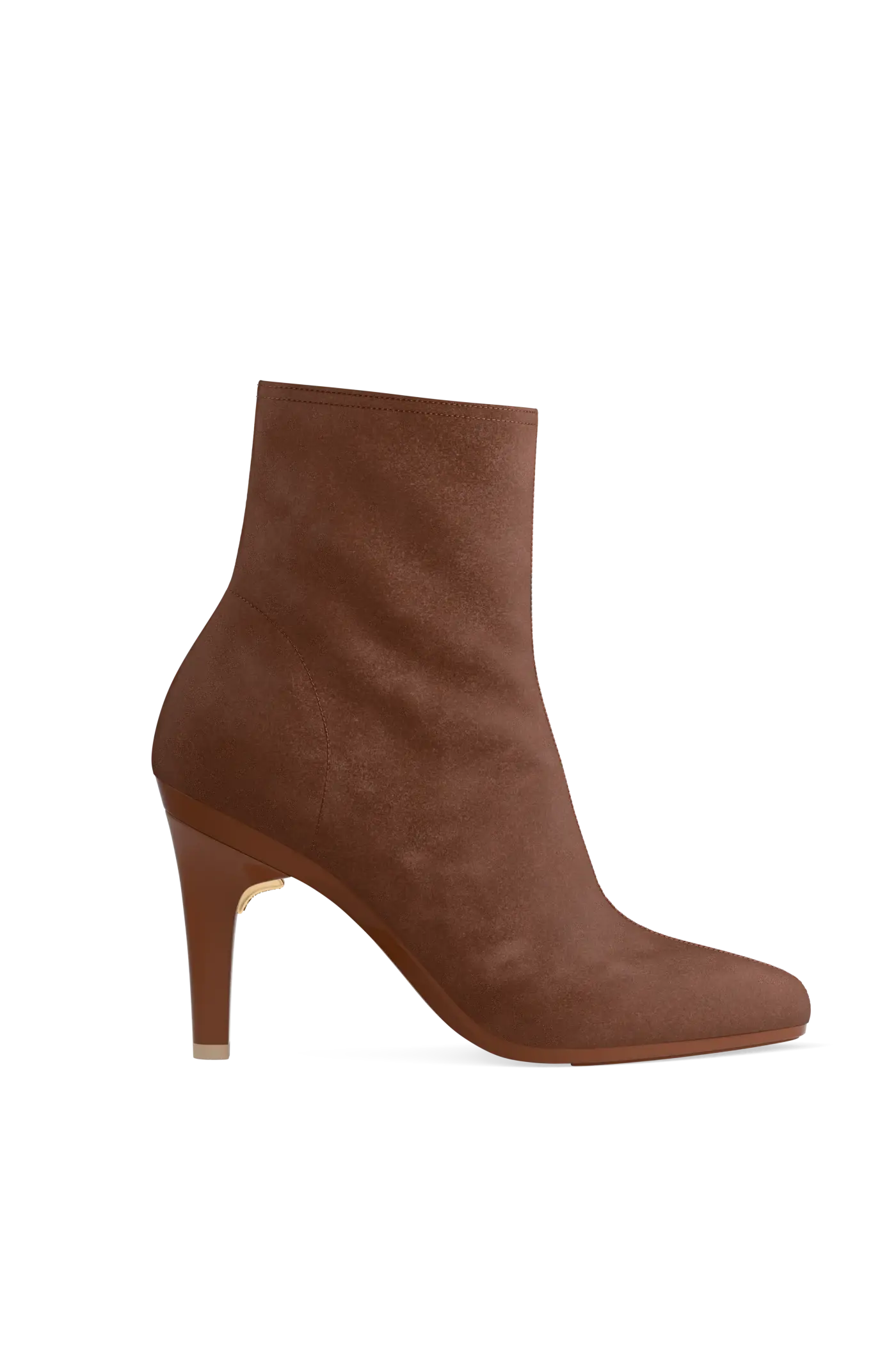 The Amy Bootie - Walnut Suede 4 Stiletto
