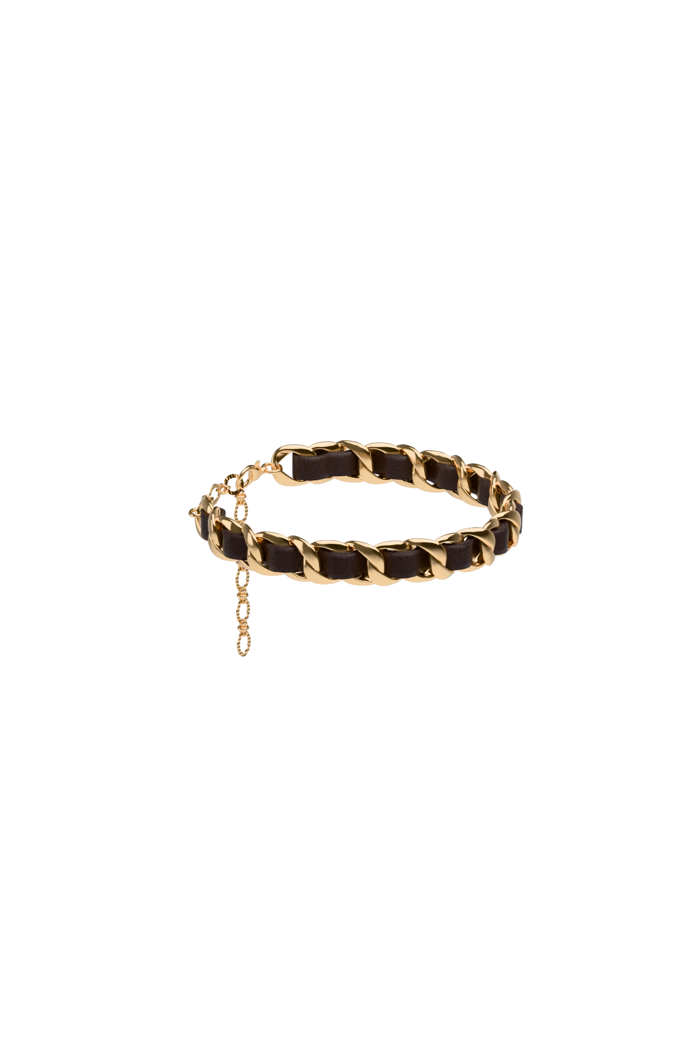 Chocolate Leather Ankle Chain