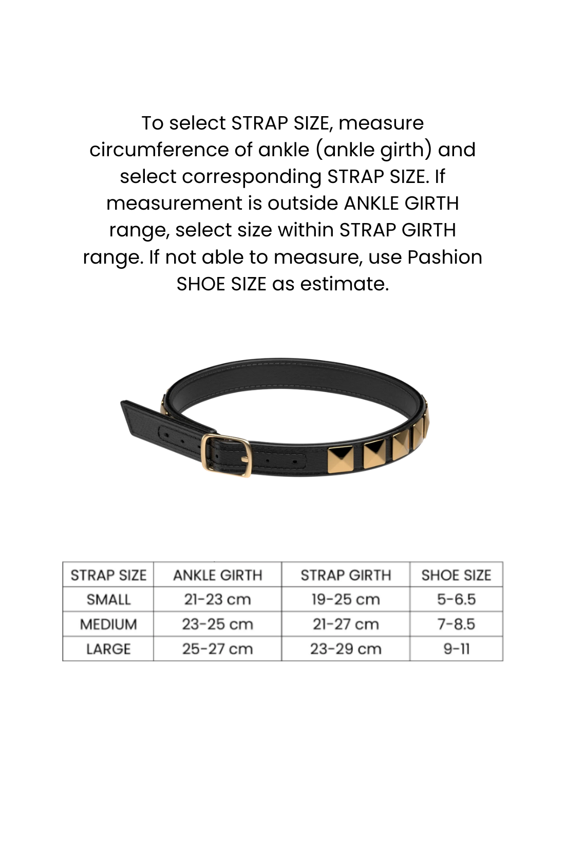 Gold Stud Ankle Strap