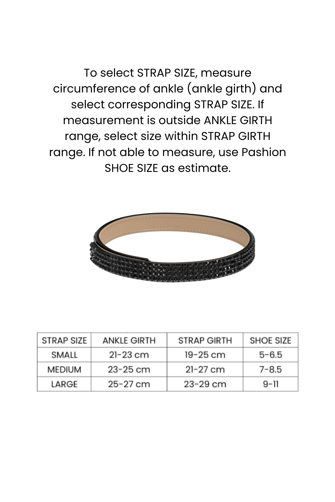 Coal Rhinestone Ankle Strap