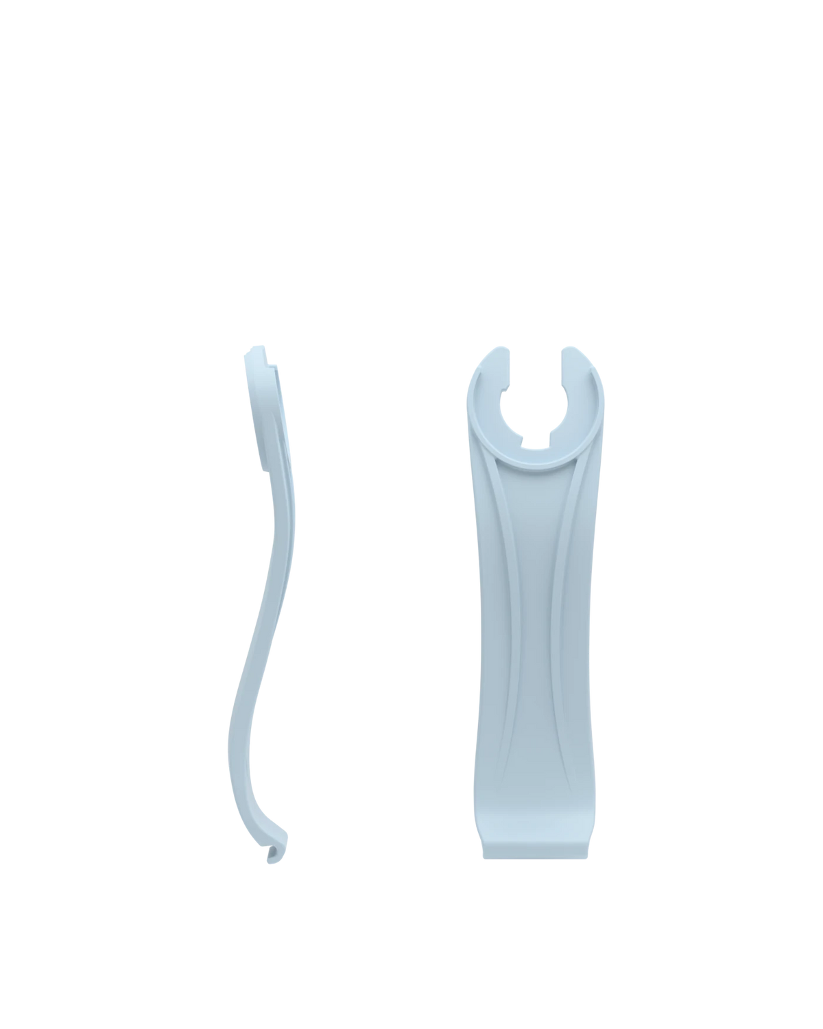 Stelo - Baby Blue, product view. Pashion convertible heels go from heel to flat and are customizable with interchangeable heel kits.