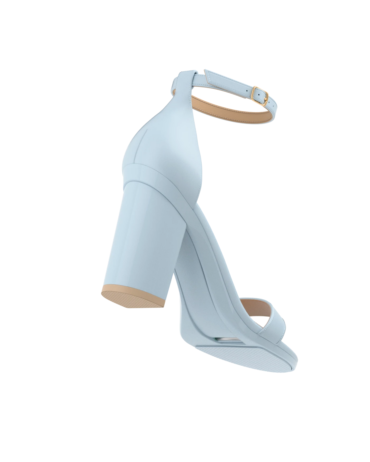 Stelo - Baby Blue, alternate view. Pashion convertible heels go from heel to flat and are customizable with interchangeable heel kits.