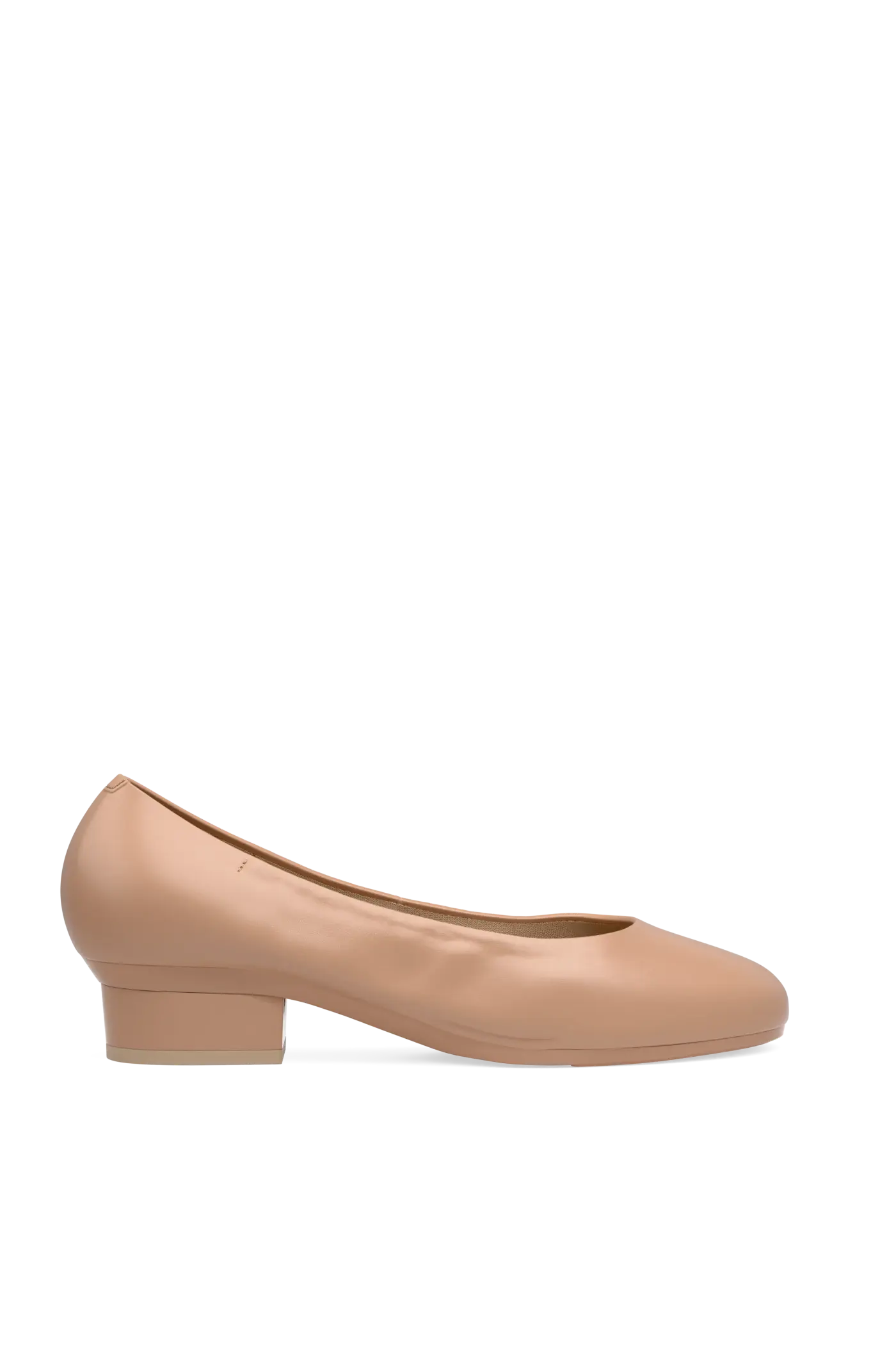 The Ballet Pump - Latte Stretch Leather Flat - Final Sale