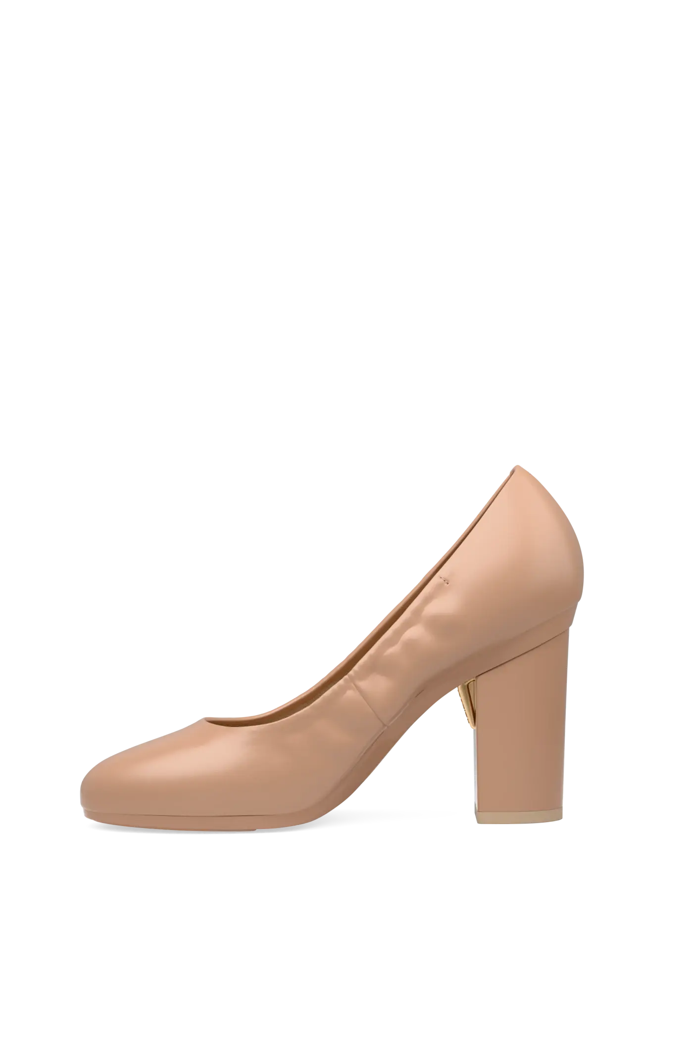 The Ballet Pump - Latte Stretch Leather 4 Block - Final Sale