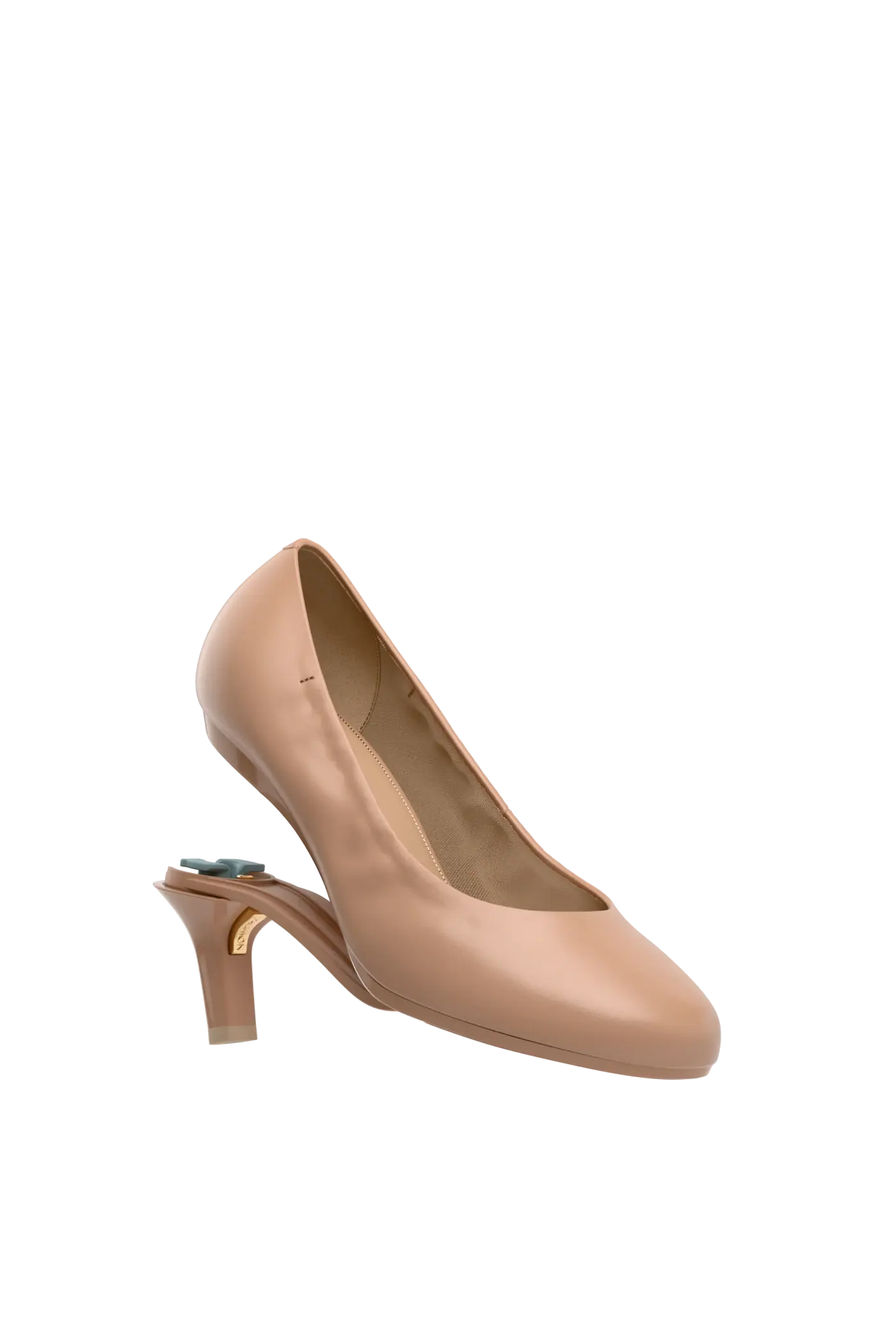 The Ballet Pump - Latte Stretch Leather 3 Stiletto - Final Sale