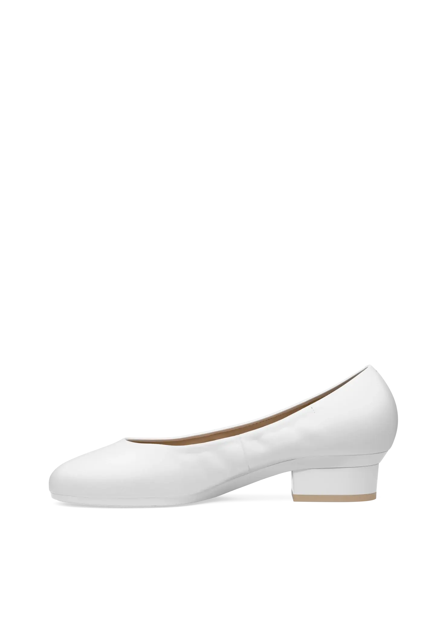 The Ballet Pump - White Leather - Final Sale