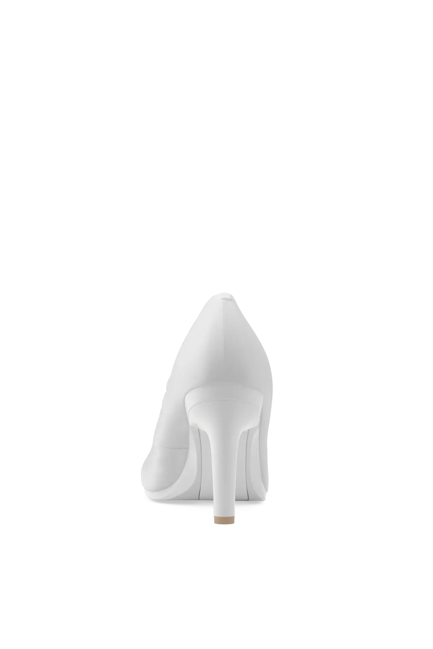 The Ballet Pump - White Leather 4 Stiletto - Final Sale