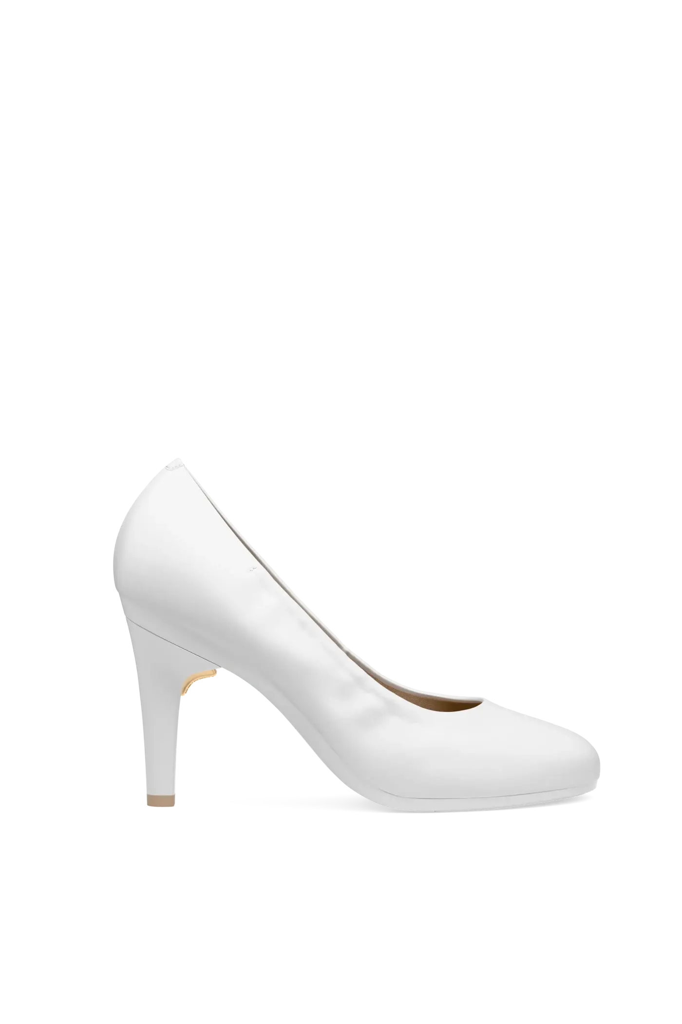The Ballet Pump - White Leather 4 Stiletto - Final Sale