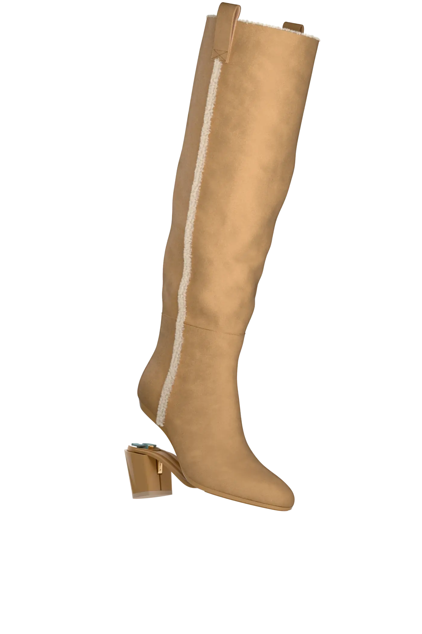 The Blake Boot - Camel Suede Sherpa 3 Block