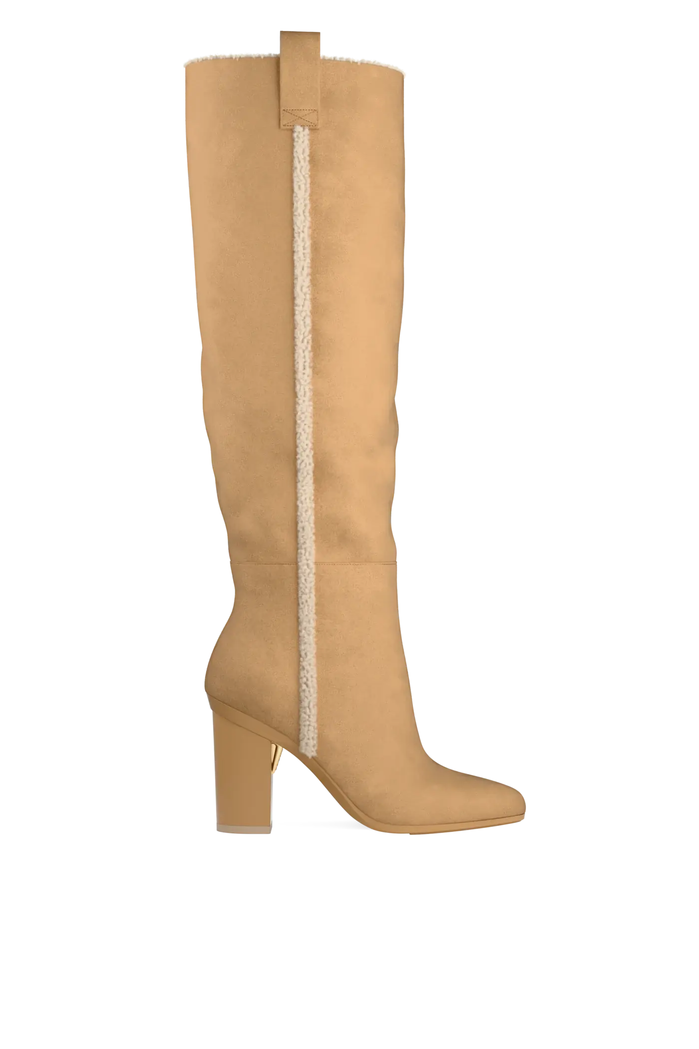 The Blake Boot - Camel Suede Sherpa 4 Block
