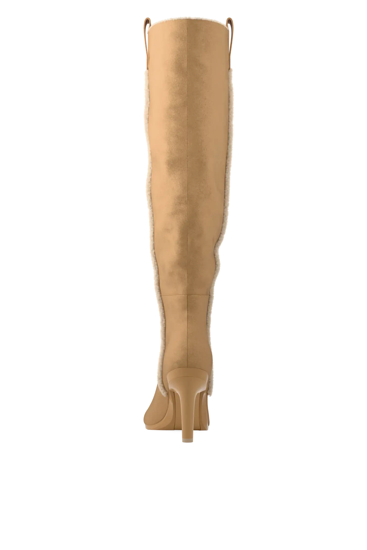 The Blake Boot - Camel Suede Sherpa 4 Stiletto