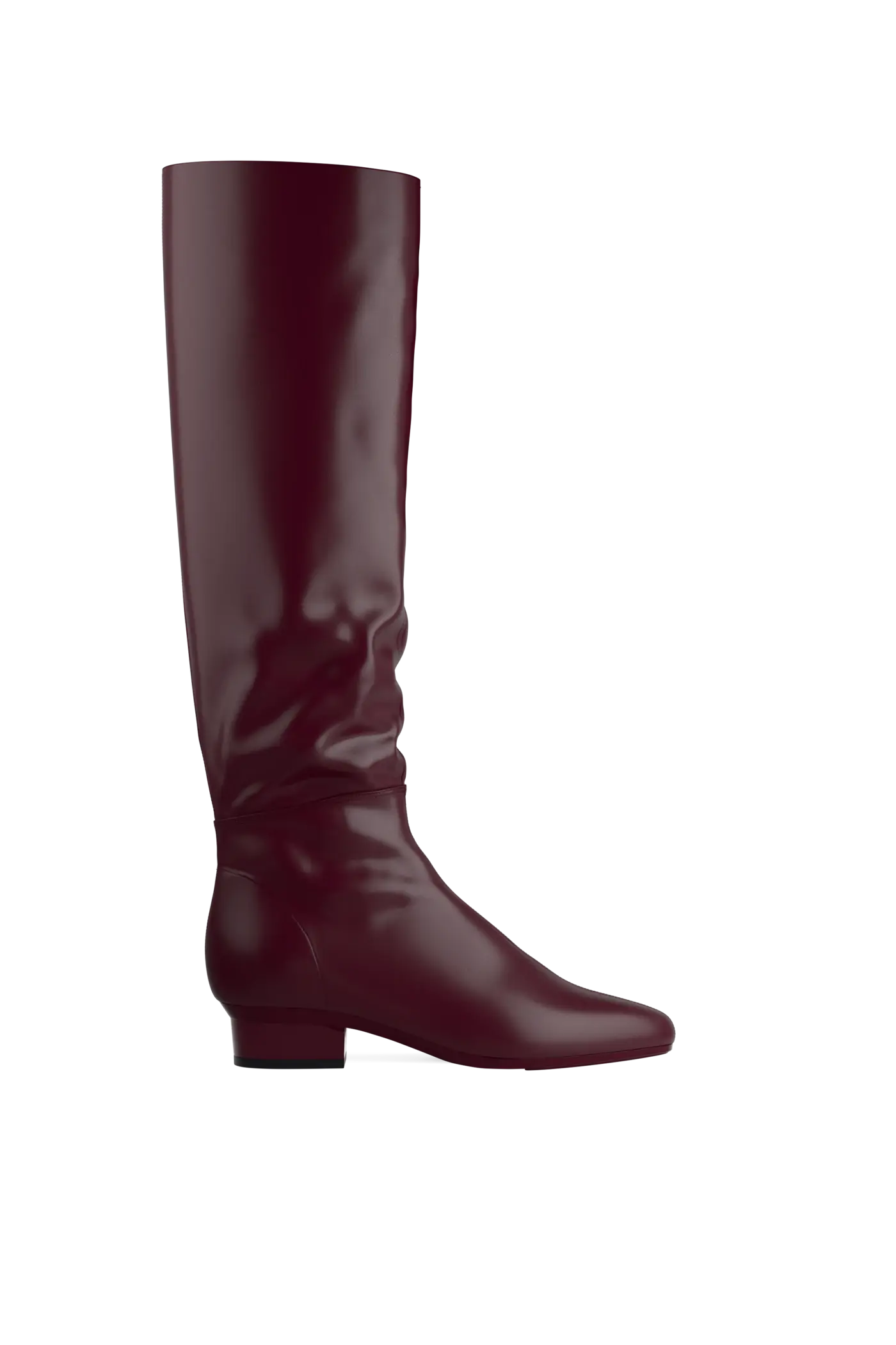 The Blake Knee High Boot - Cherry Mocha Leather