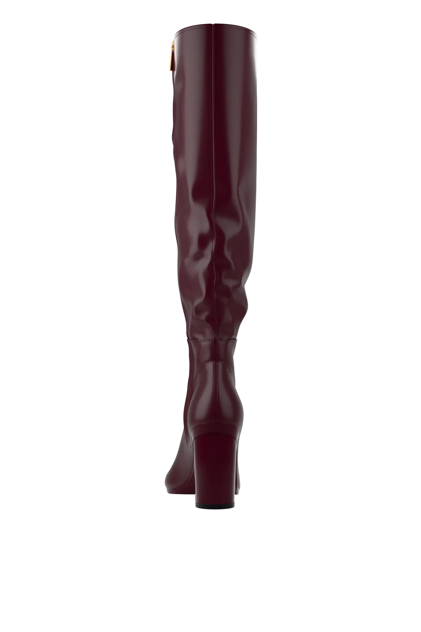 The Blake Knee High Boot - Cherry Mocha Leather 4 Block