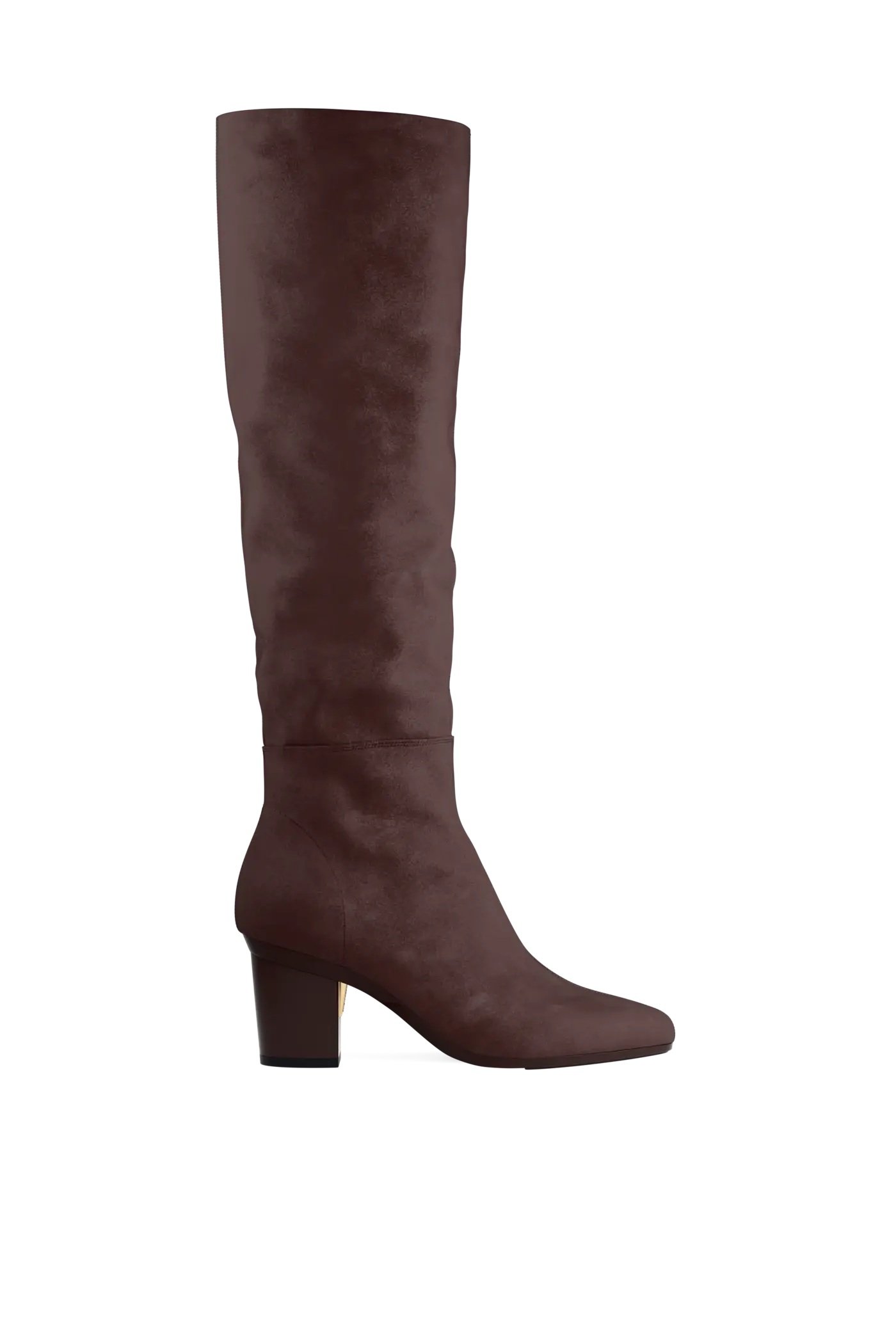 The Blake Knee High Boot - Chocolate Suede 3 Block