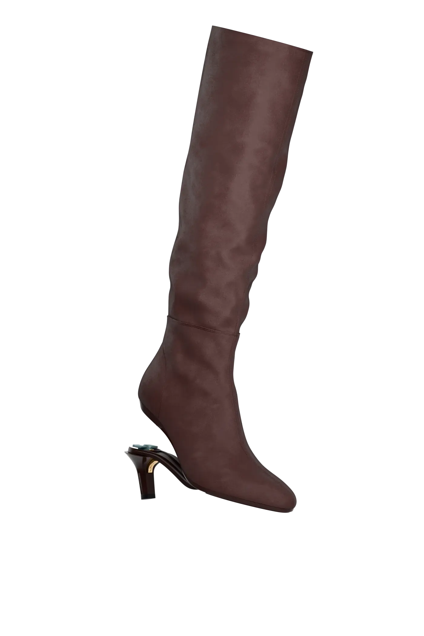 The Blake Knee High Boot - Chocolate Suede 3 Stiletto