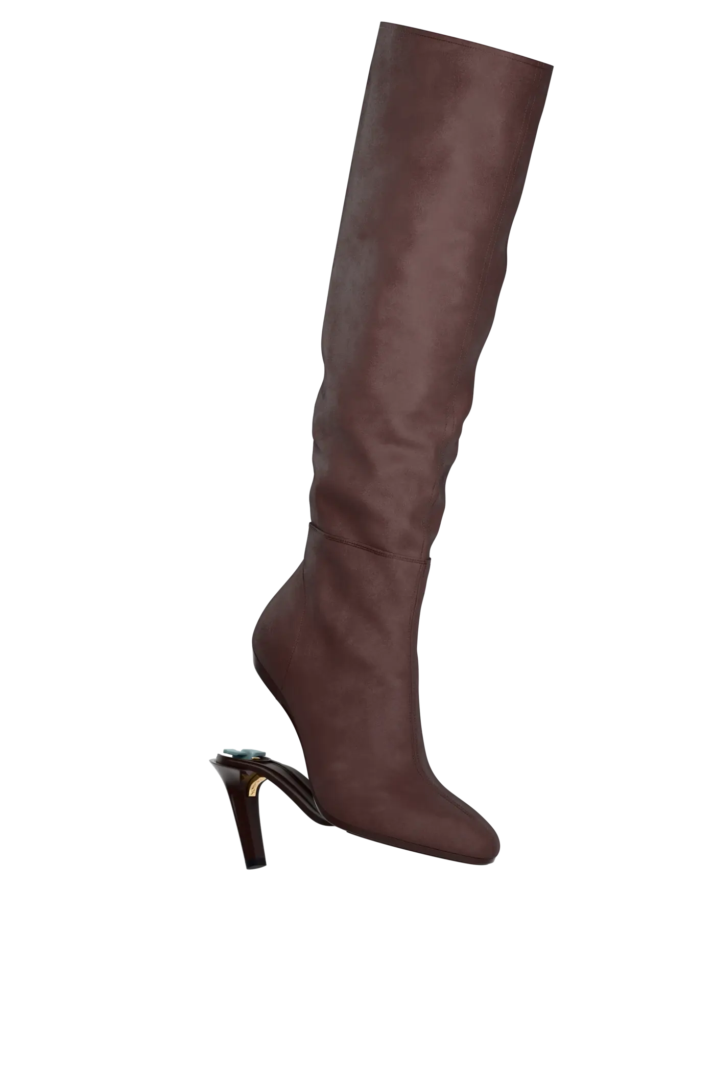 The Blake Knee High Boot - Chocolate Suede 4 Stiletto