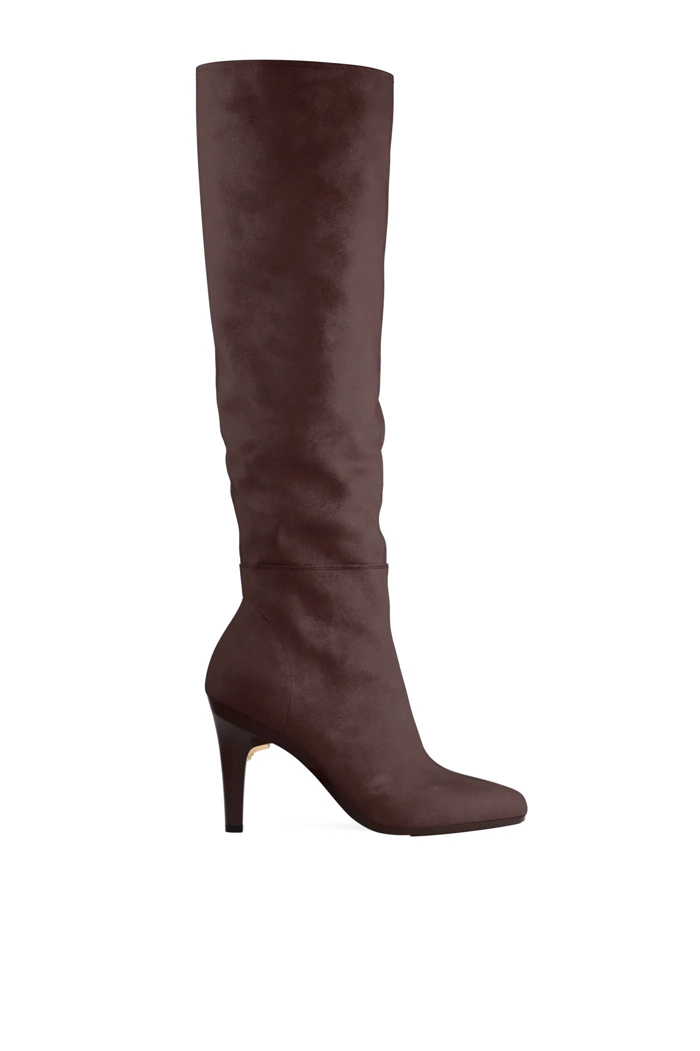 The Blake Knee High Boot - Chocolate Suede 4 Stiletto