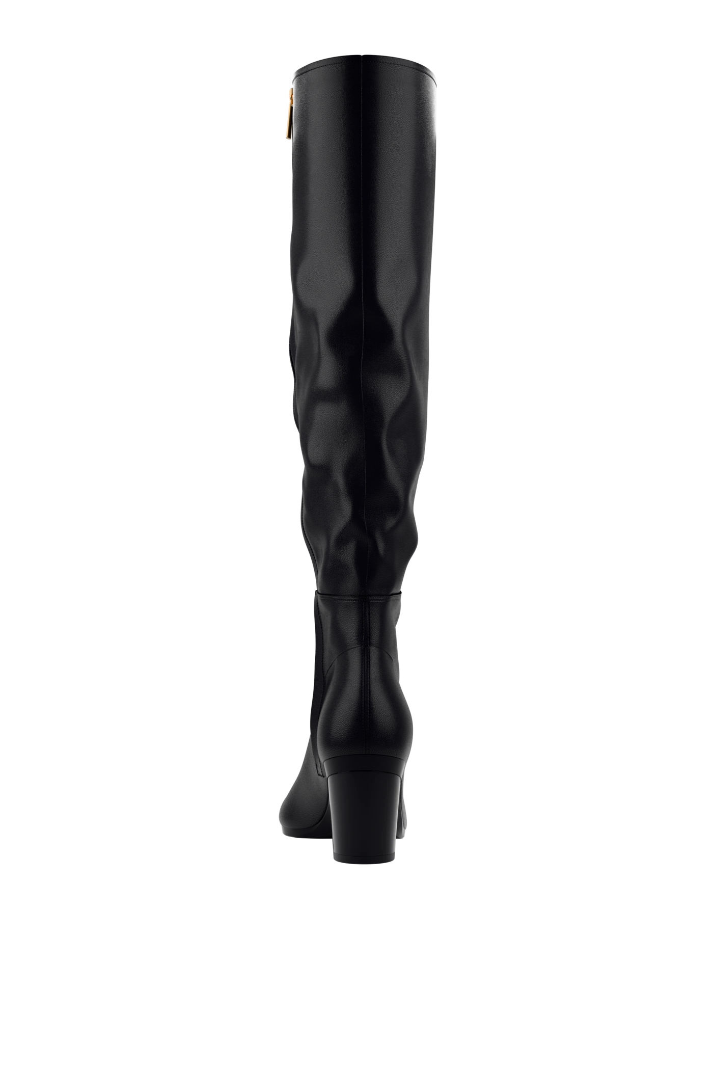 The Blake Boot Wide Calf - Coal Leather 3" Block