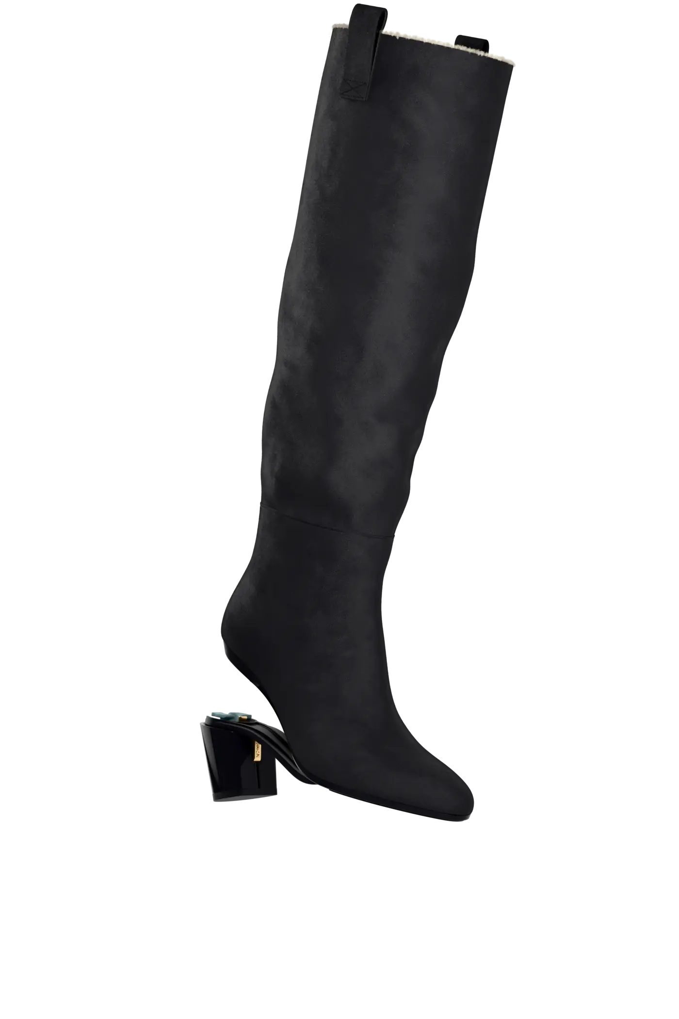 The Blake Boot - Coal Suede Sherpa 3 Block