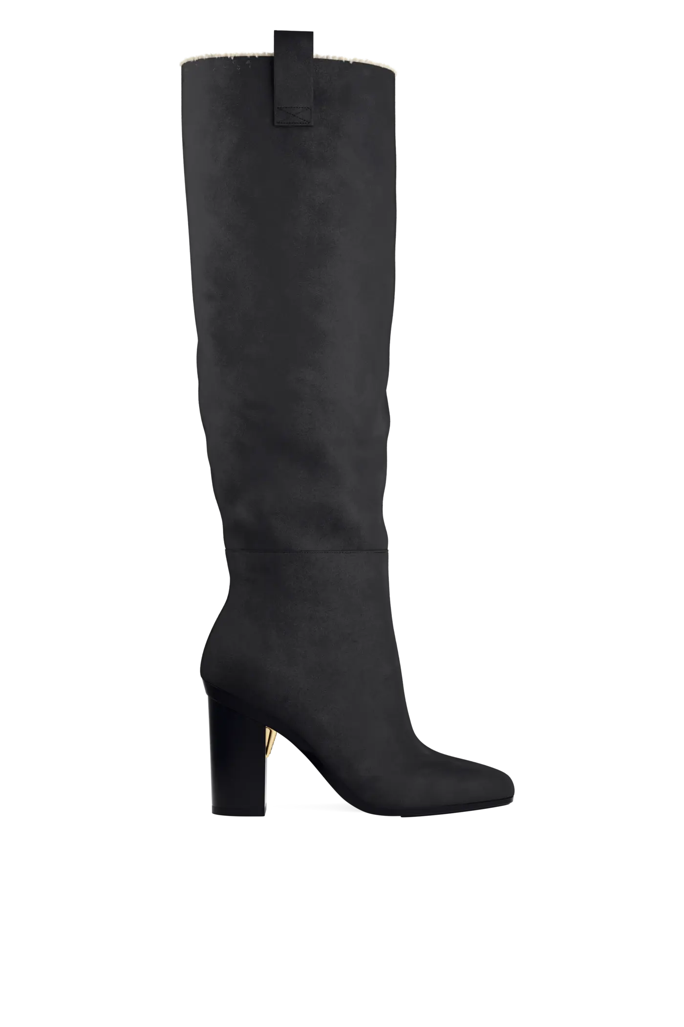 The Blake Boot - Coal Suede Sherpa 4 Block