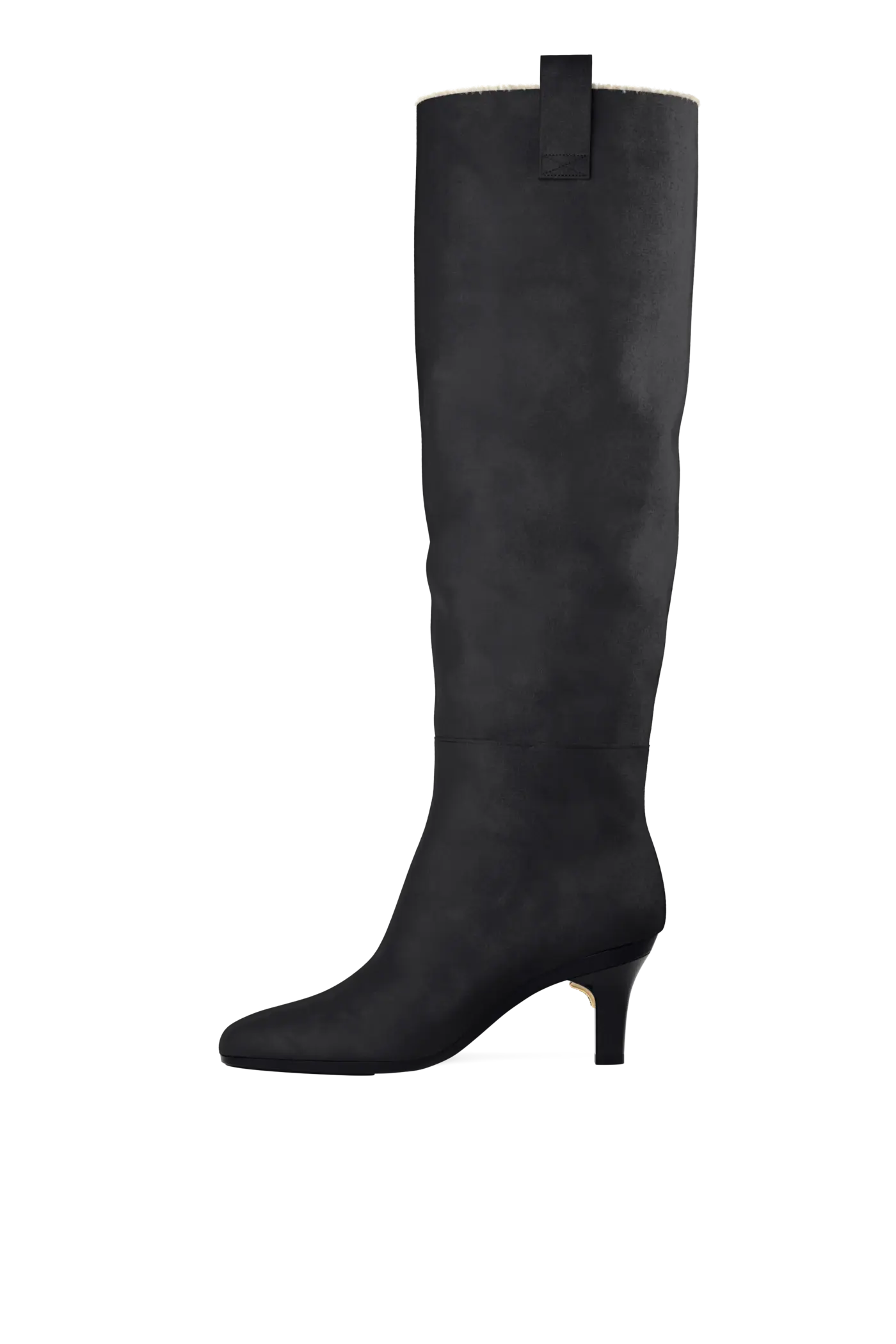 The Blake Boot - Coal Suede Sherpa 3 Stiletto