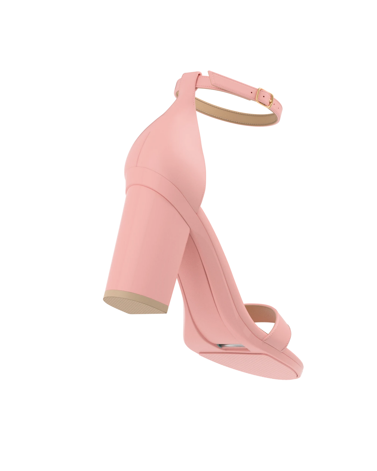 Stelo - Blush, alternate view. Pashion convertible heels go from heel to flat and are customizable with interchangeable heel kits.