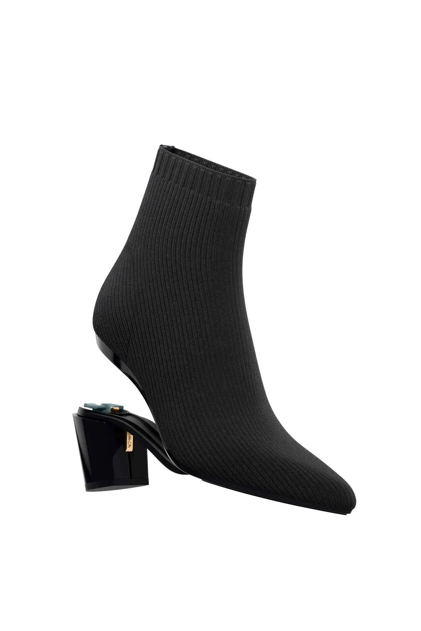 The Bootie - Coal Knit 3 Block