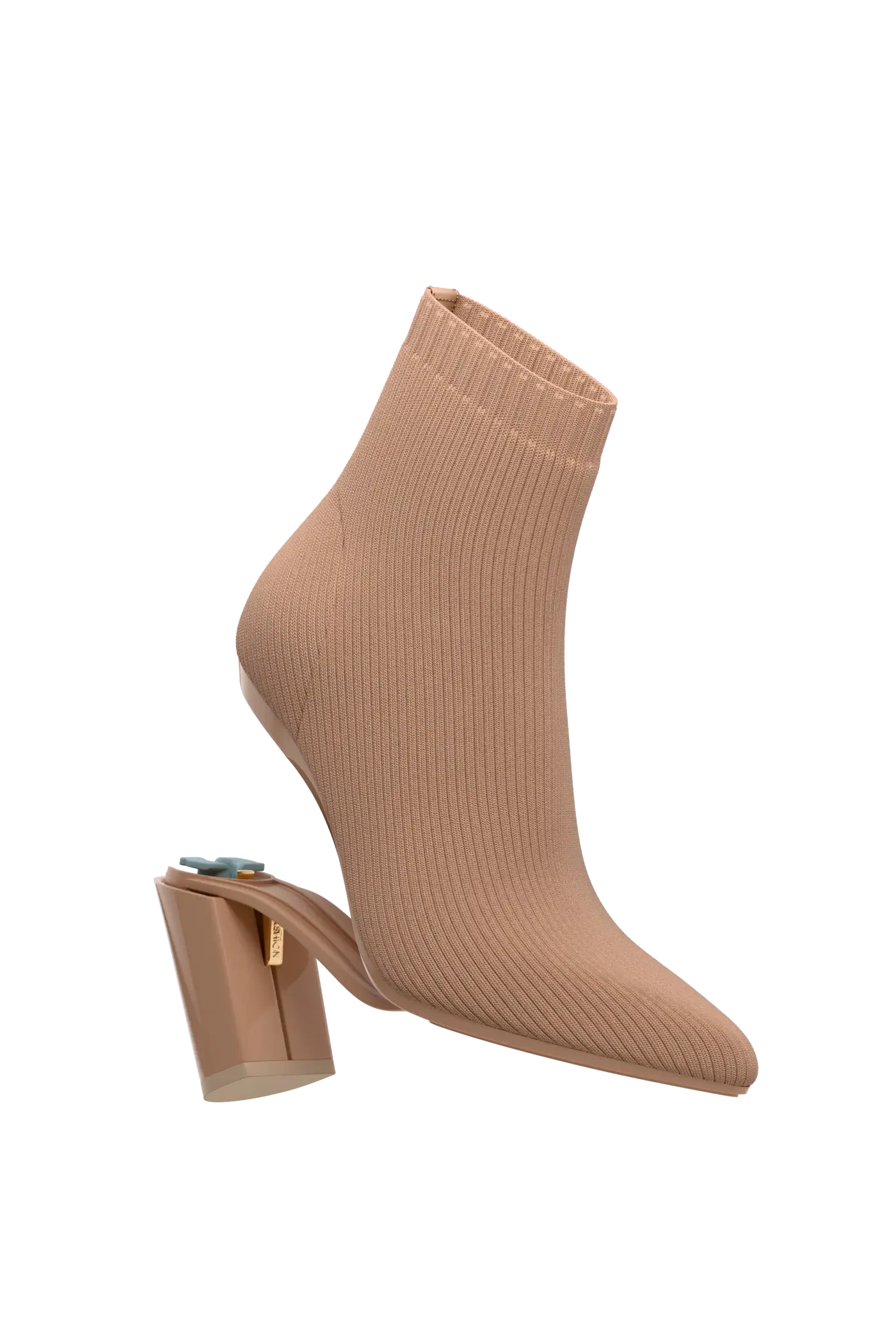 The Bootie - Latte Knit 4 Block