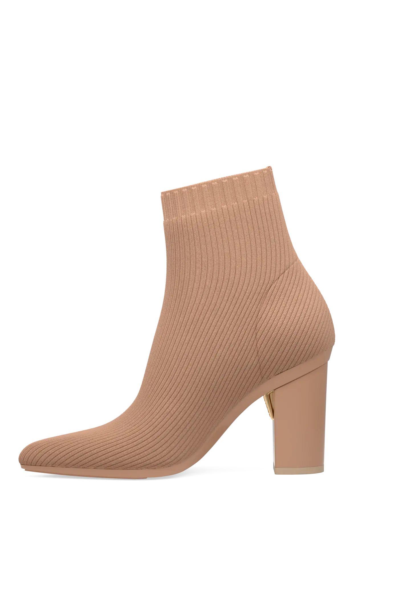 The Bootie - Latte Knit 4 Block