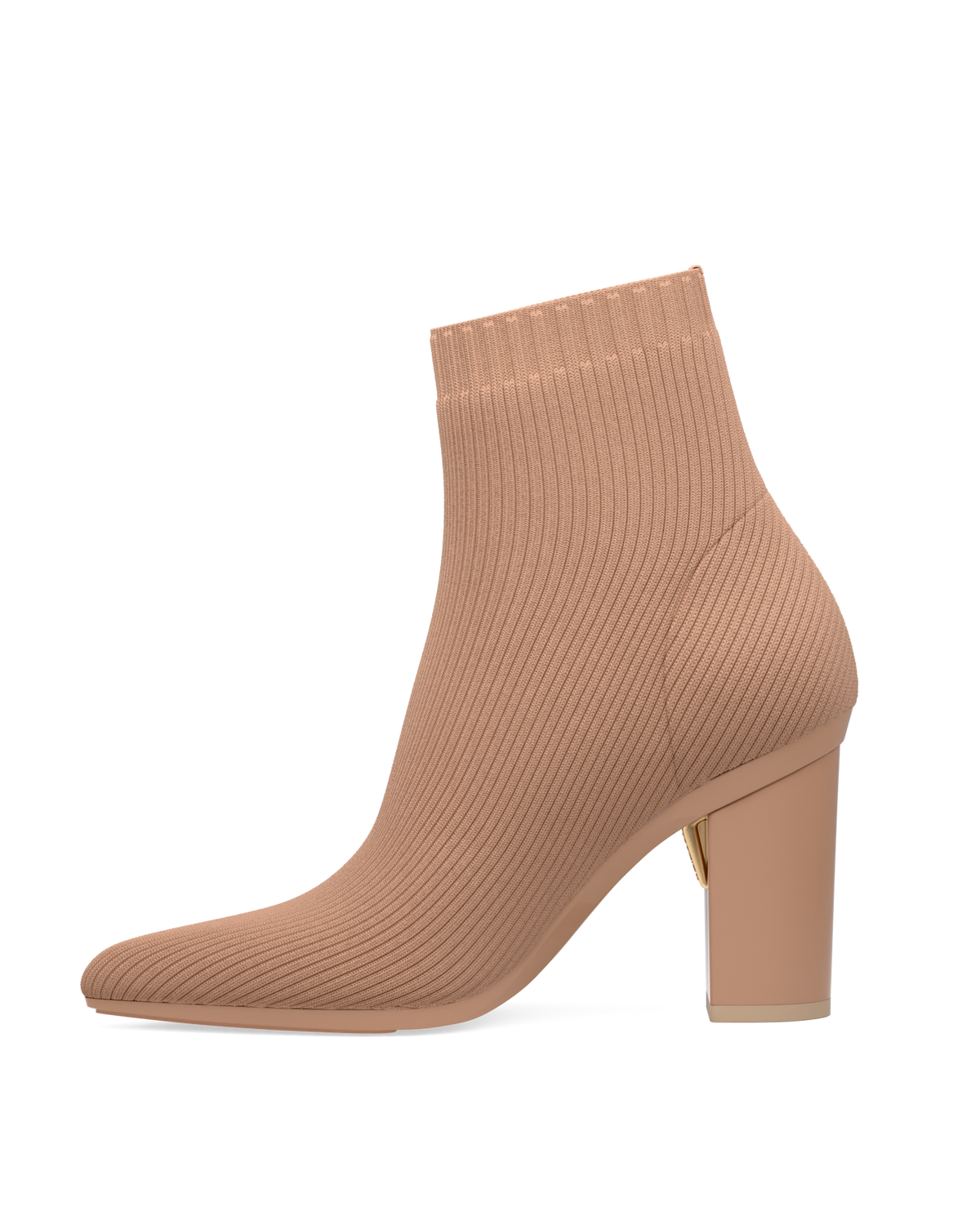 The Bootie - Latte Knit 4 Block