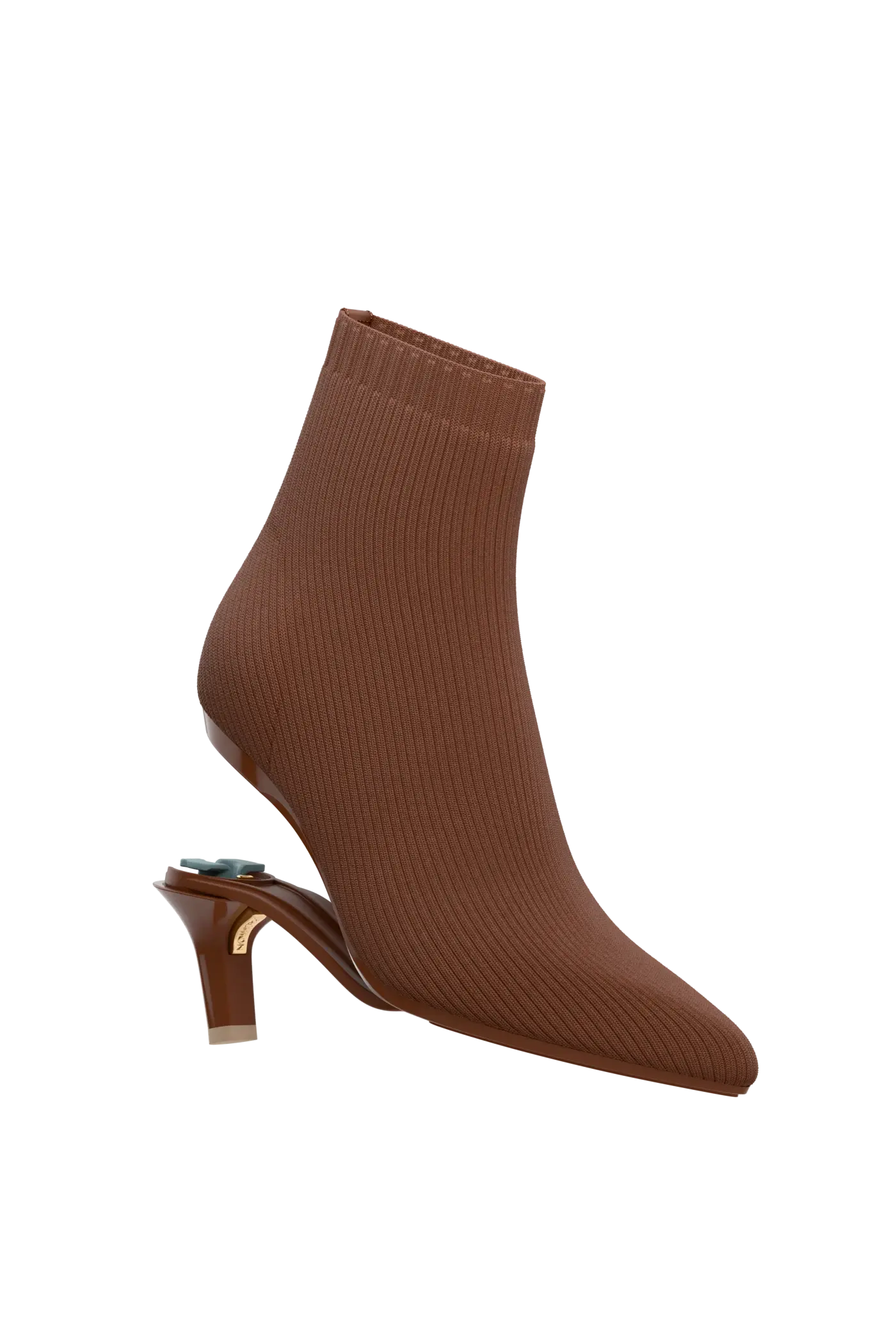 The Bootie - Walnut Knit 3 Stiletto