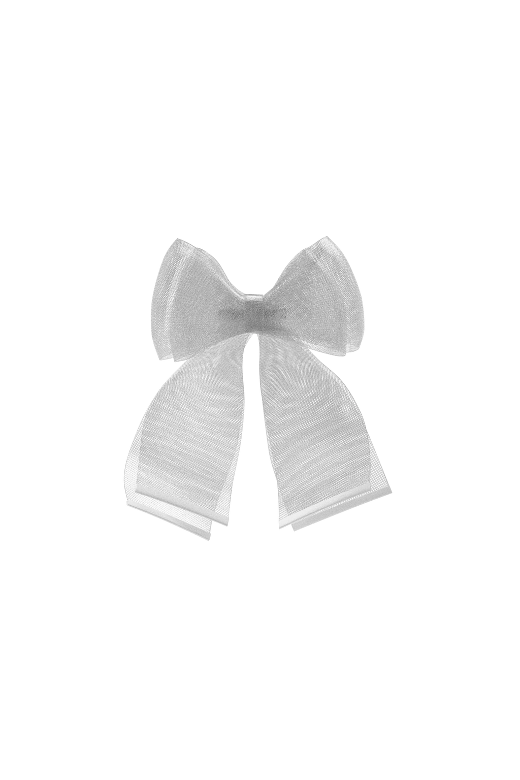 Ankle Bow White Tulle Clip