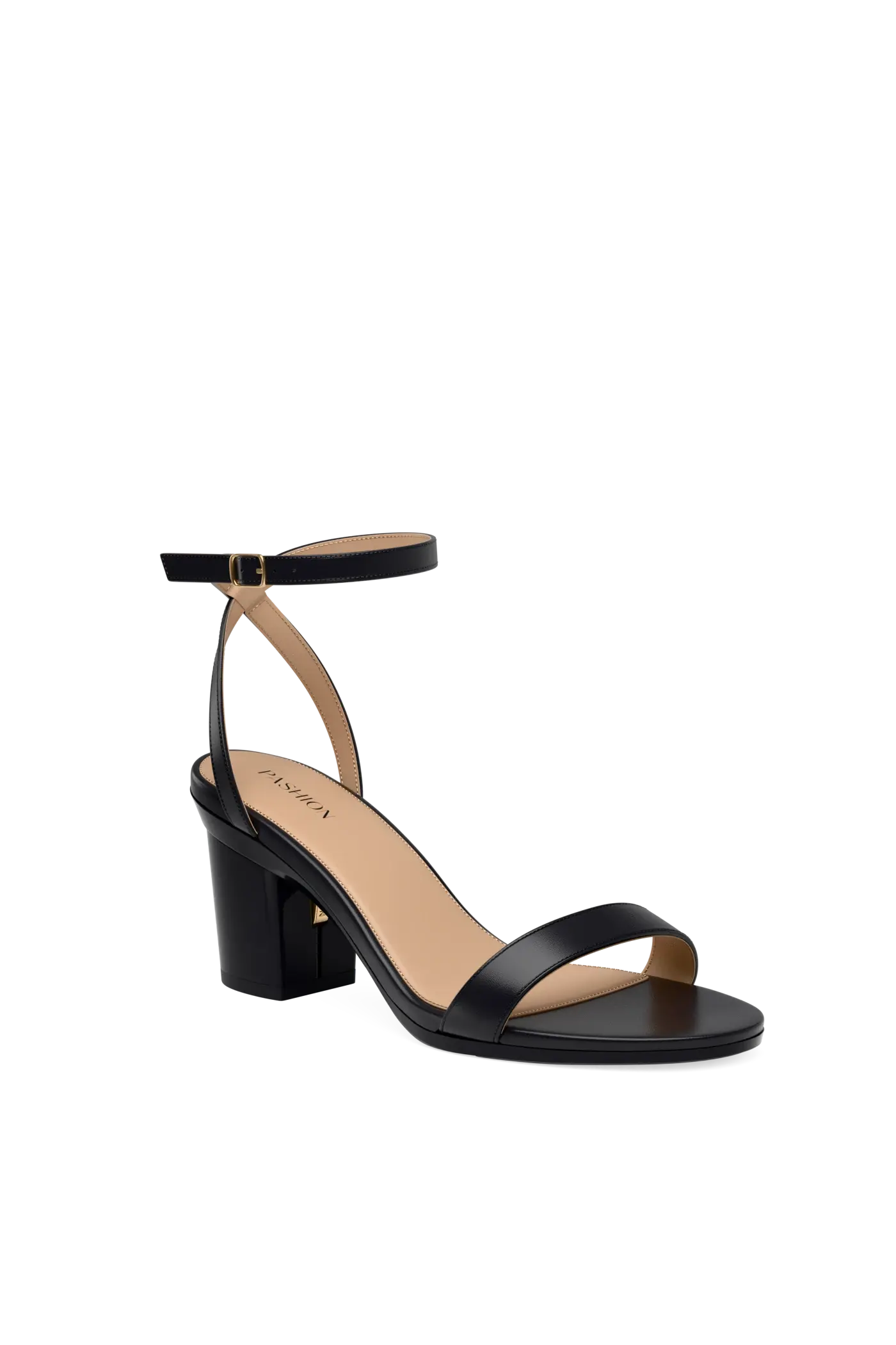 The Brenna - Coal Leather + Block Heel Kit 3 Coal