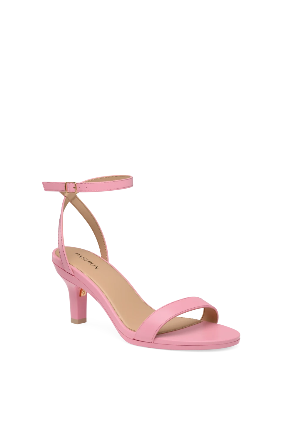 The Brenna - Pink Leather 3 Stiletto