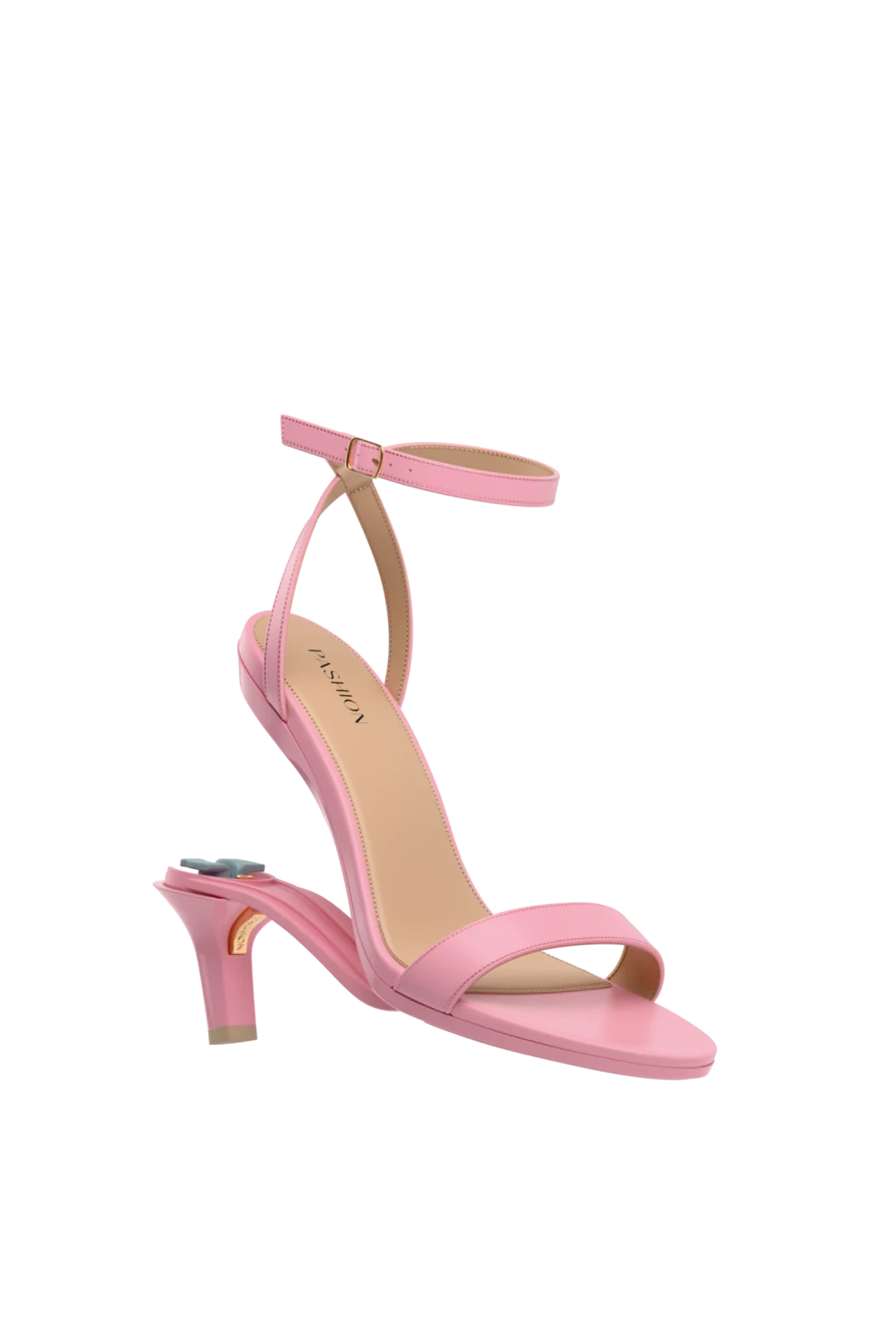 The Brenna - Pink Leather 3 Stiletto