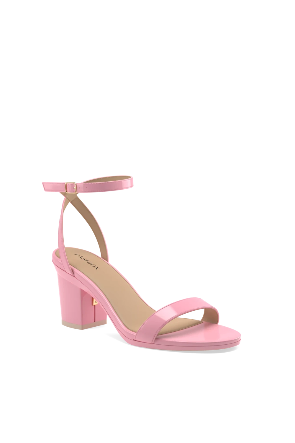 The Brenna - Pink Patent 3 Block - FINAL SALE