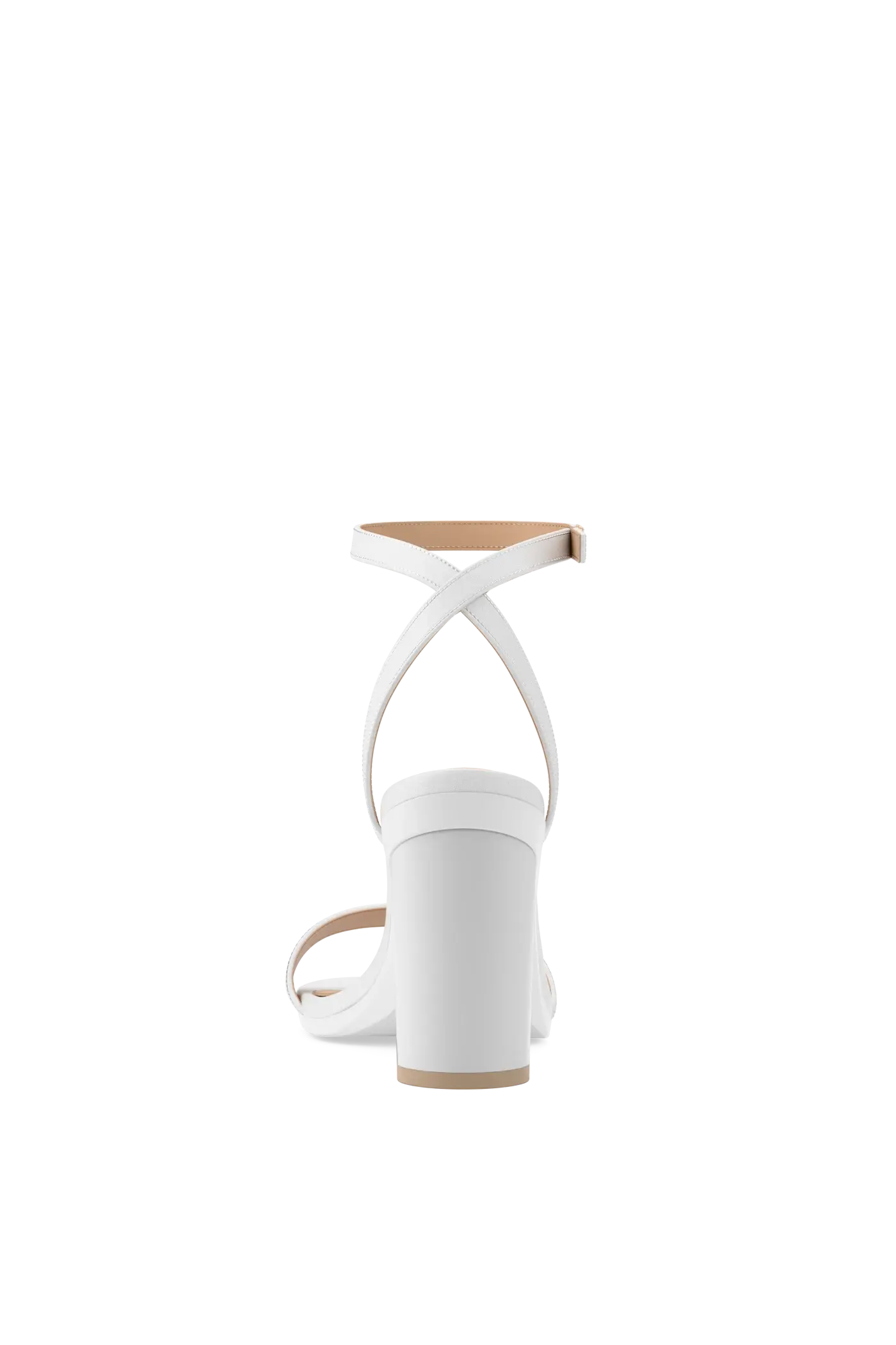 The Brenna - White Leather + Block Heel Kit 4 White